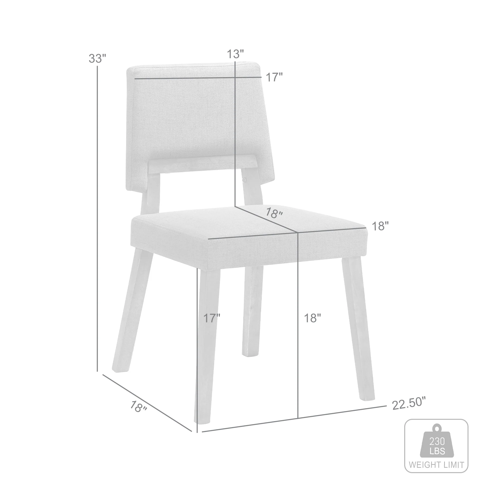 Channell Wood Dining Chair in Walnut Finish with Orange Fabric - Set of 2 By Armen Living - Image 9