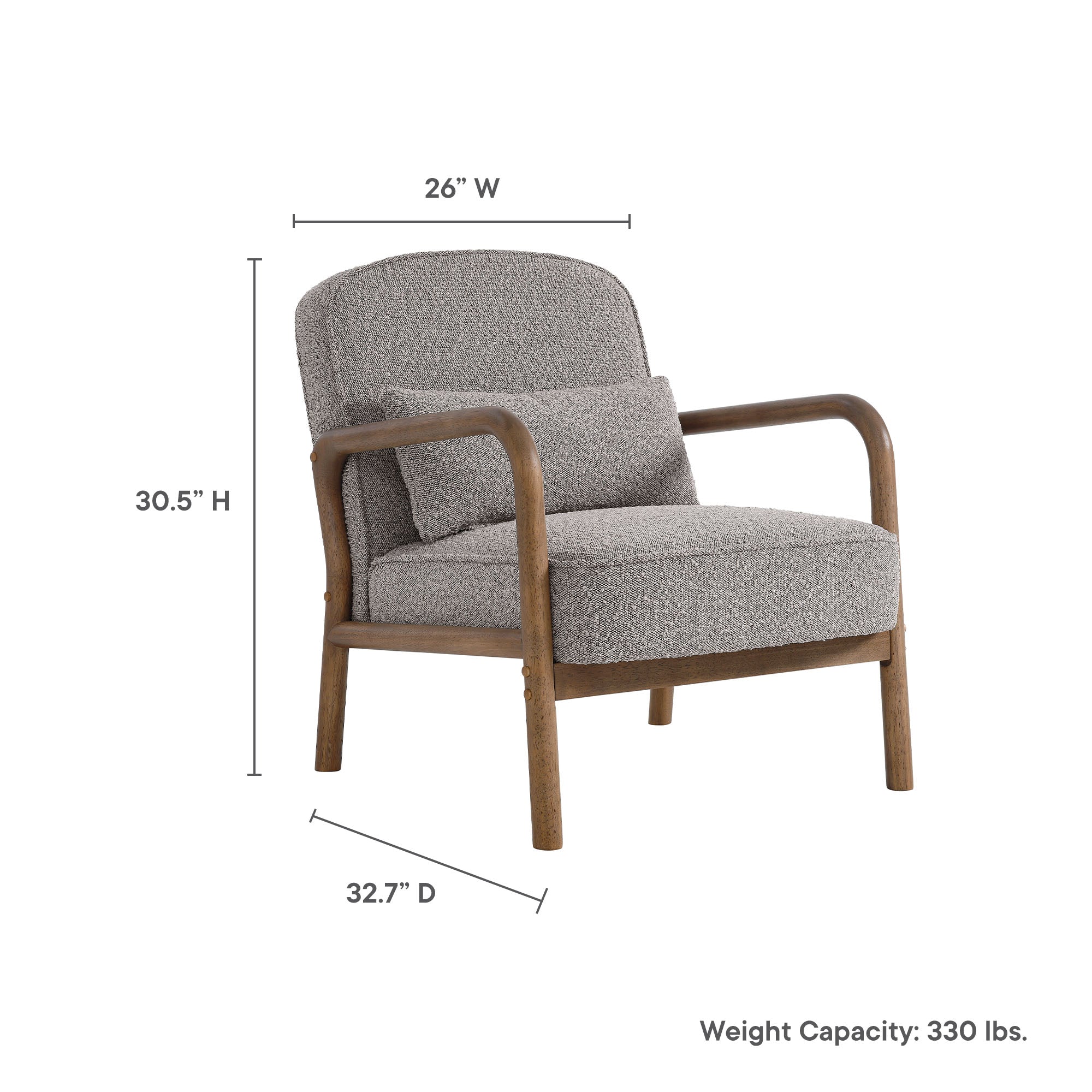 Charlie Boucle Upholstered Armchair by Modway - Image 20