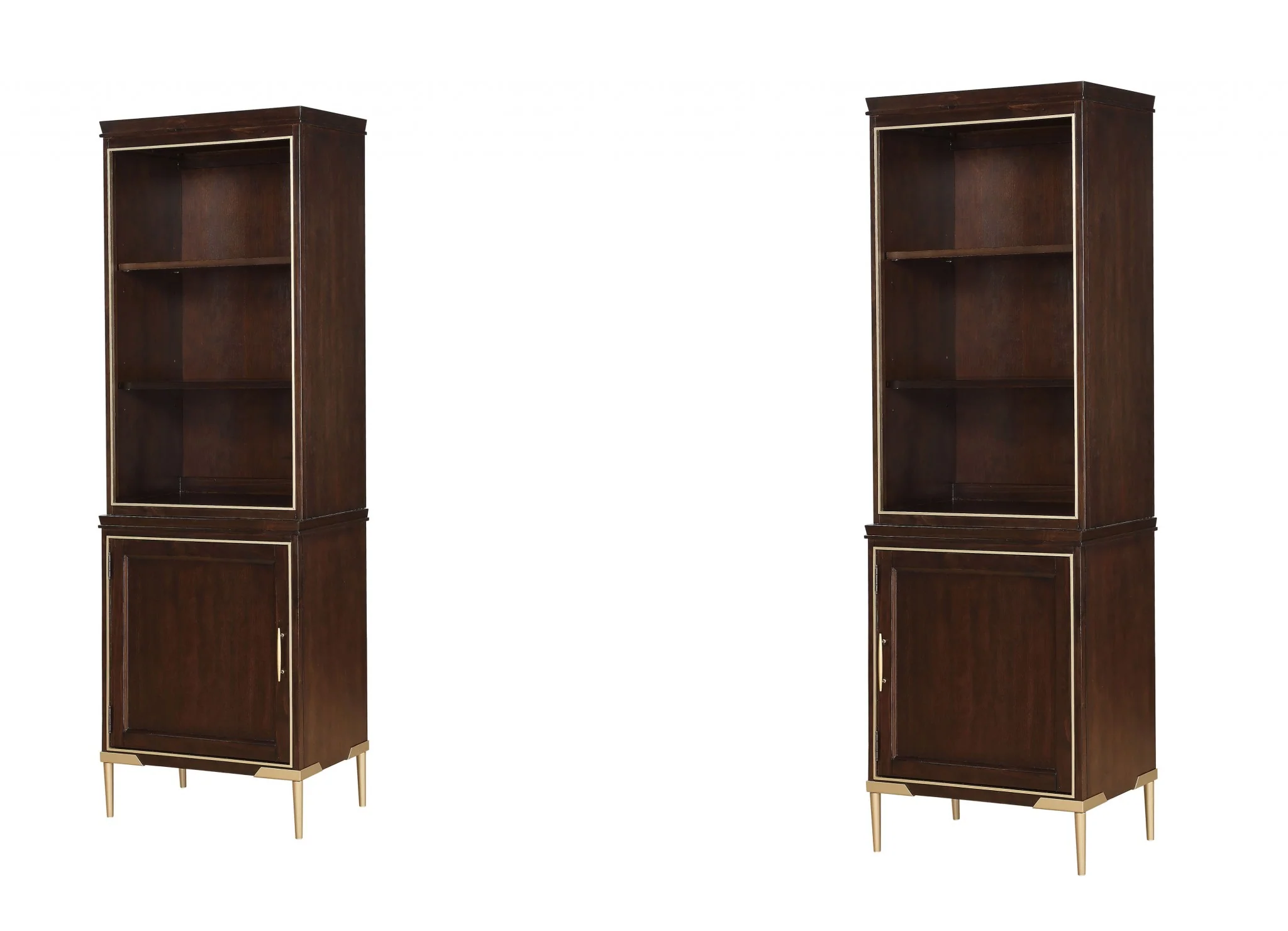 Cherry Metal Wood Entertainment Center (Set of 2) By Homeroots