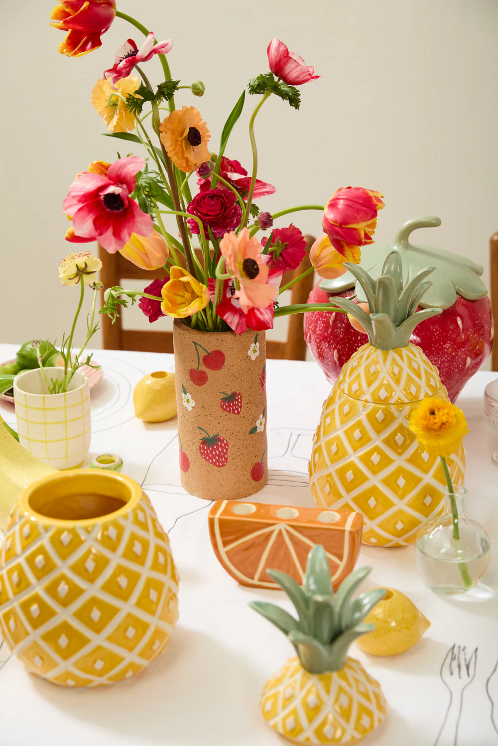 Cherry Vase Set of 4 By Accent Decor - Image 4