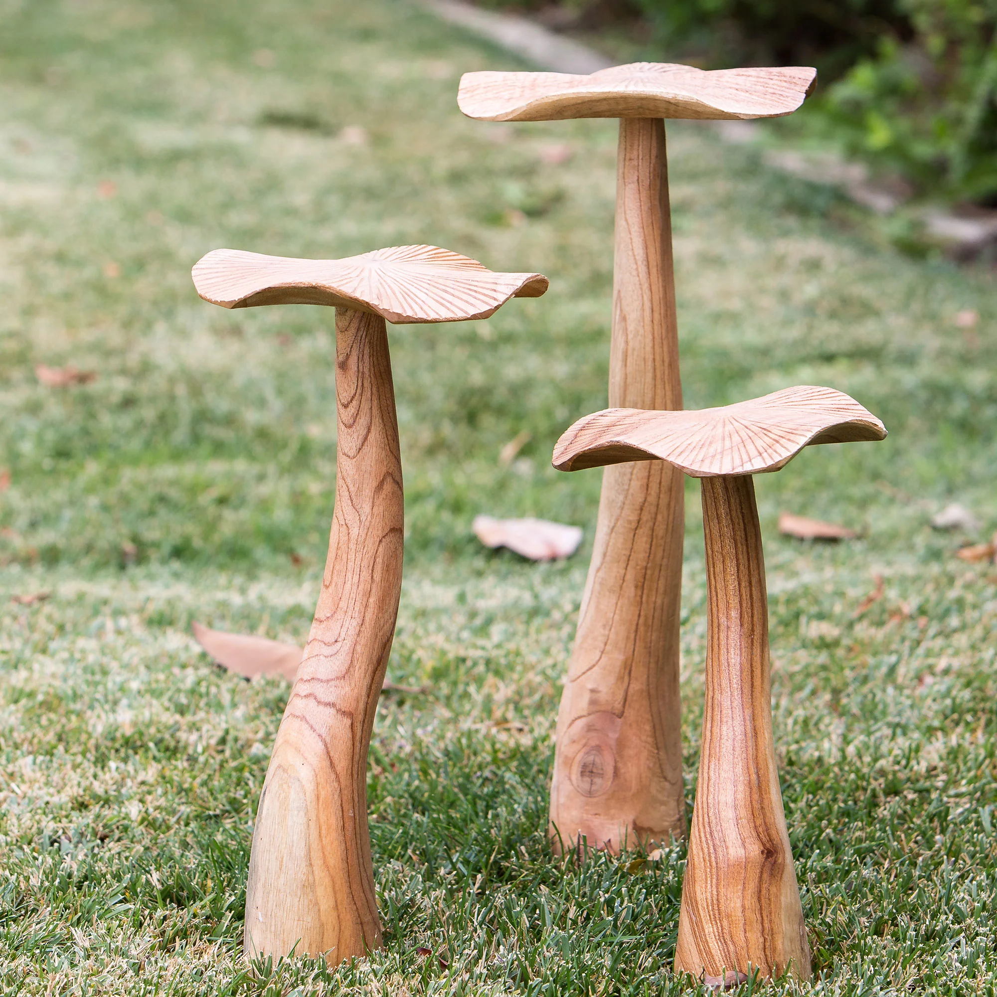 Chinaberry Mushroom Stakes Set of 2 By Garden Age Supply