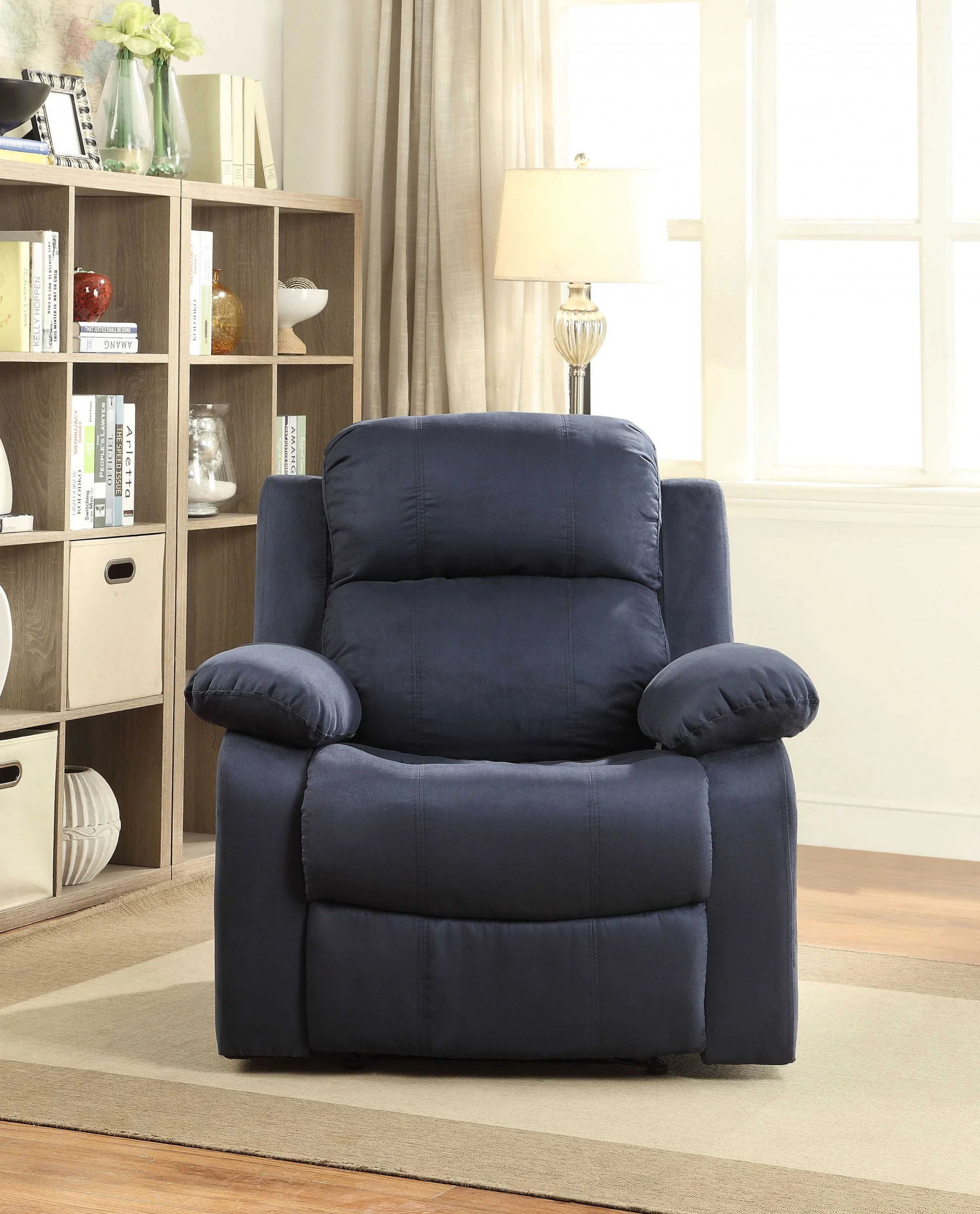 Chocolate Microfiber Recliner By Homeroots