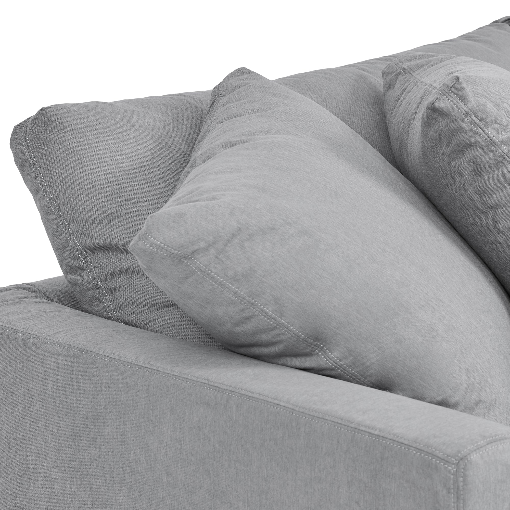 Ciara 93" Upholstered Sofa in Slate Gray By Armen Living - Image 5