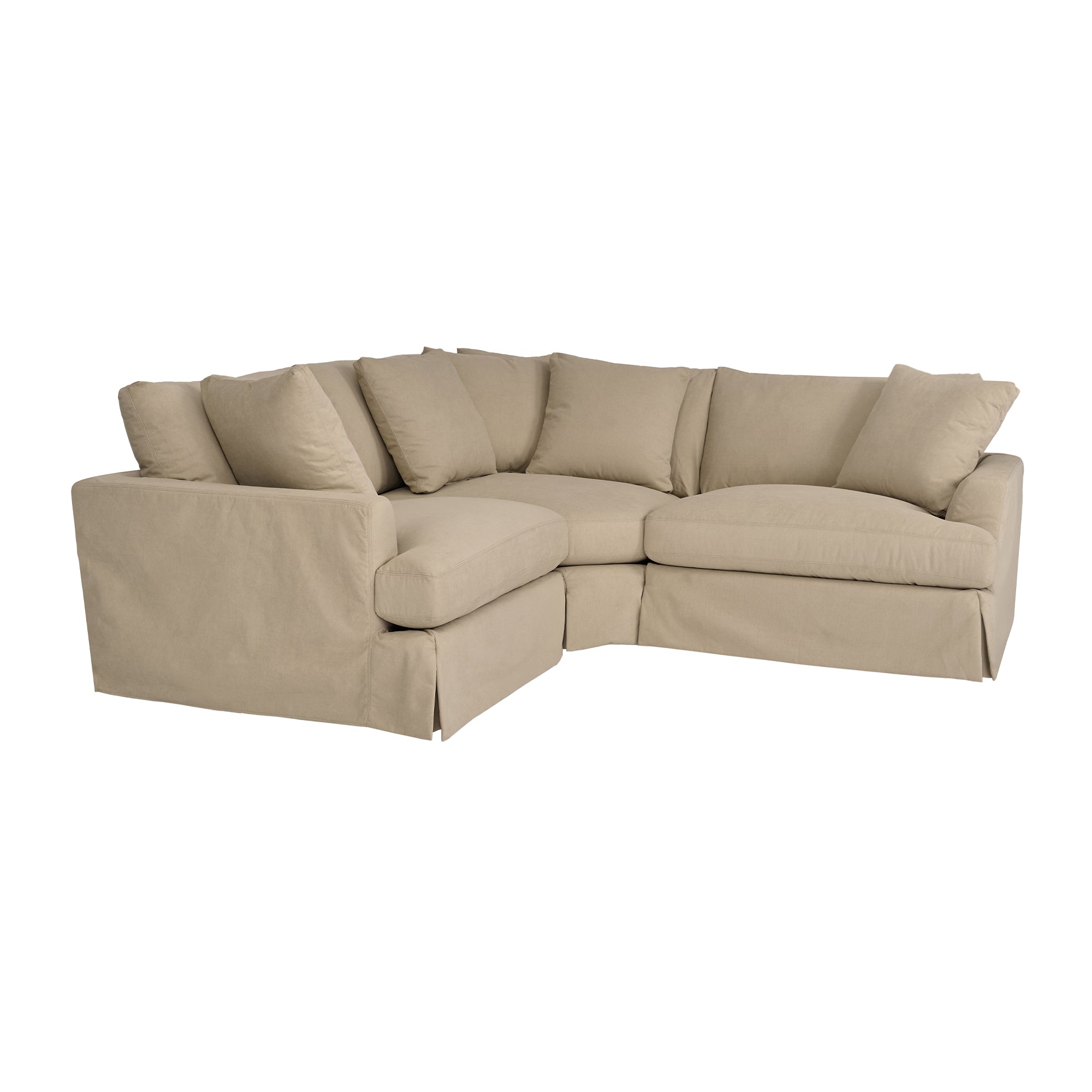 Ciara Upholstered 3 Piece Sectional Sofa in Slate Gray  By Armen Living - Image 19