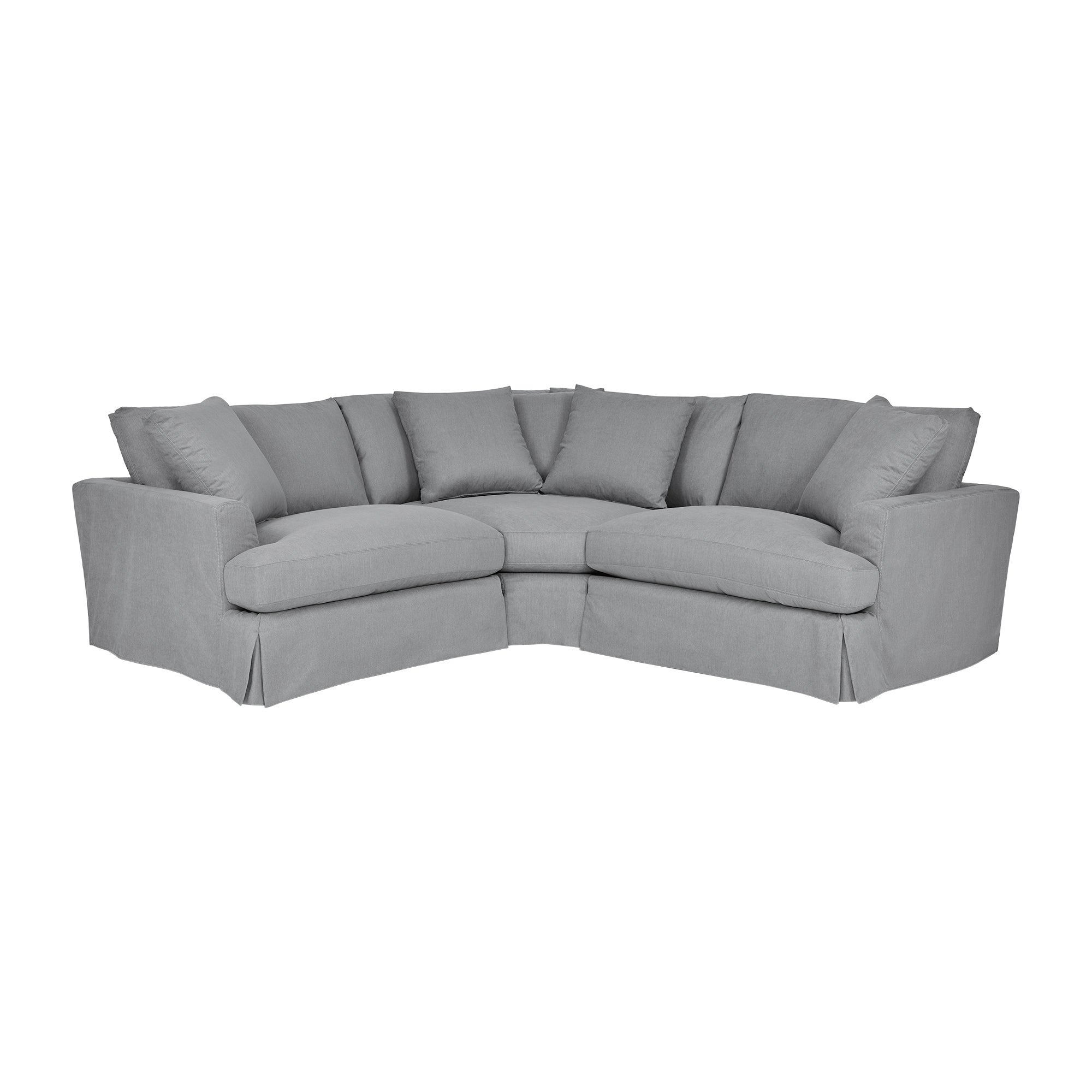 Ciara Upholstered 3 Piece Sectional Sofa in Slate Gray  By Armen Living - Image 2