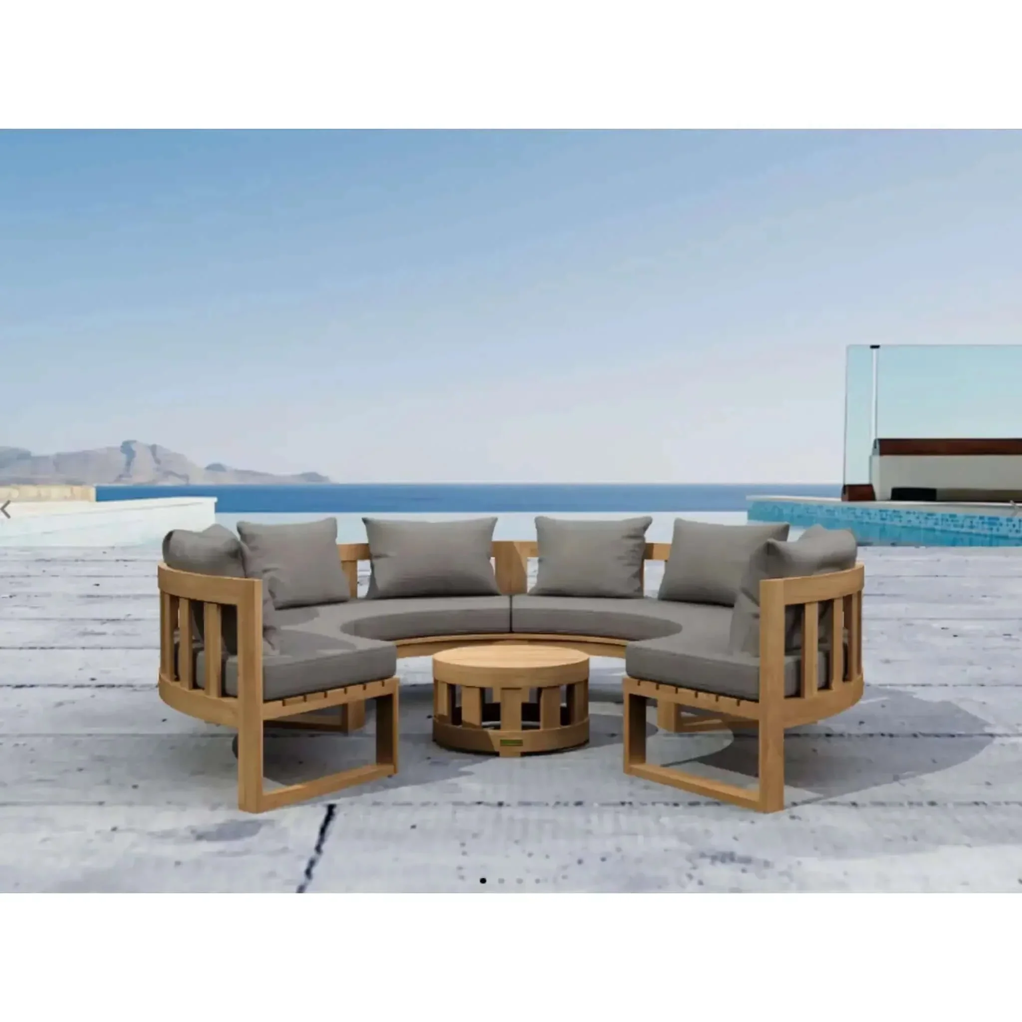 Circular Modular Deep Seating Set - SET-810 By Anderson Teak