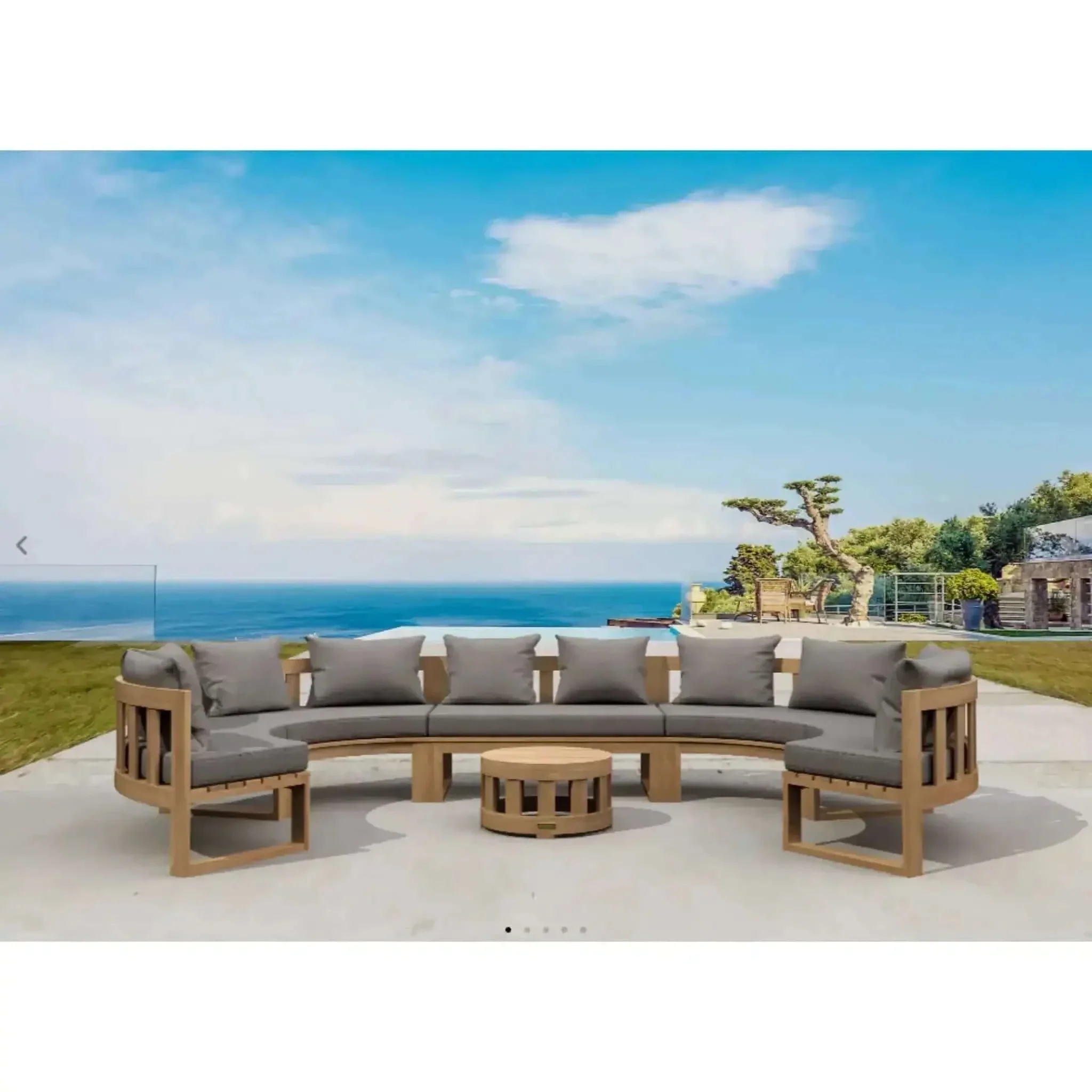 Circular Modular Deep Seating Set - SET-812 By Anderson Teak