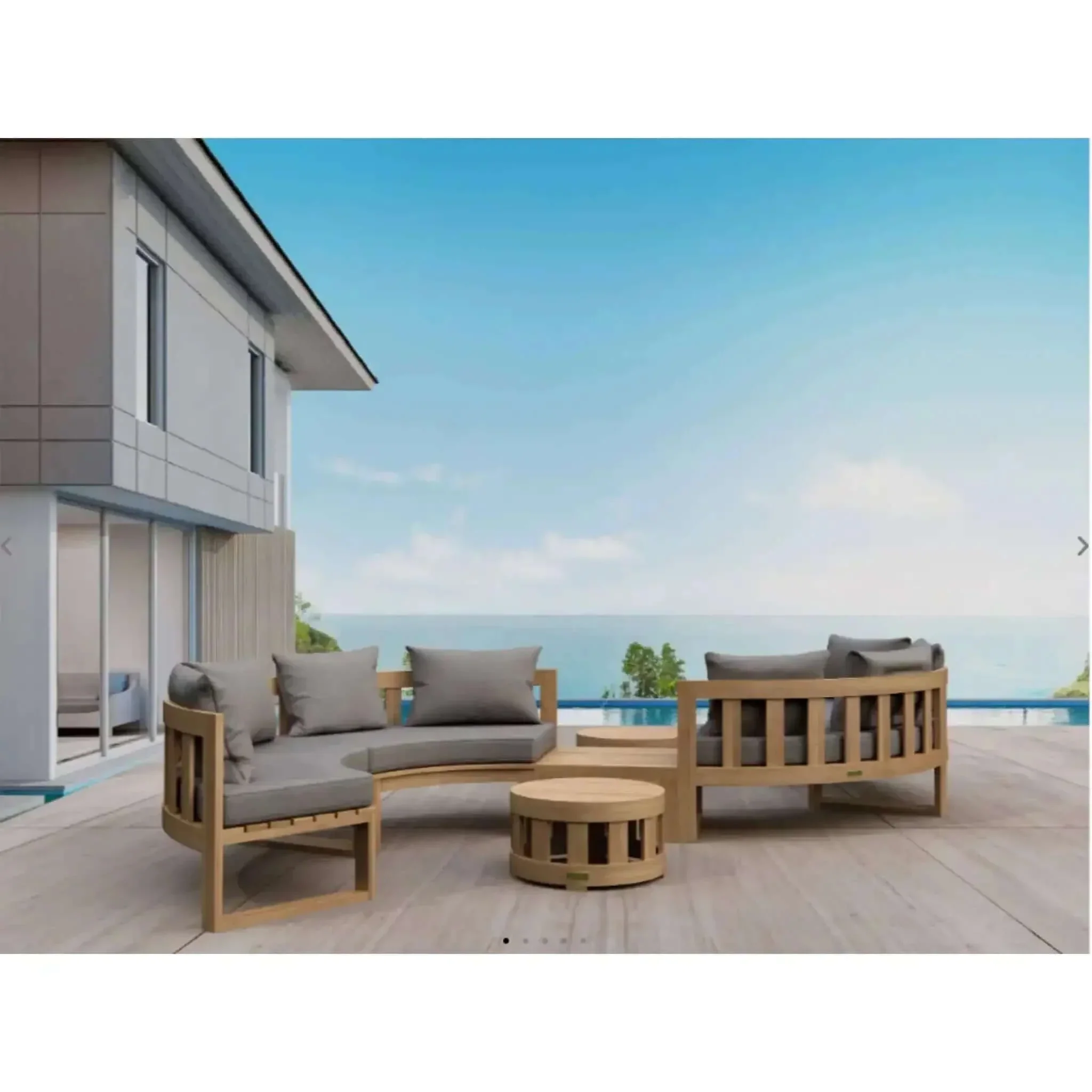 Circular Modular Deep Seating Set - SET-813 By Anderson Teak