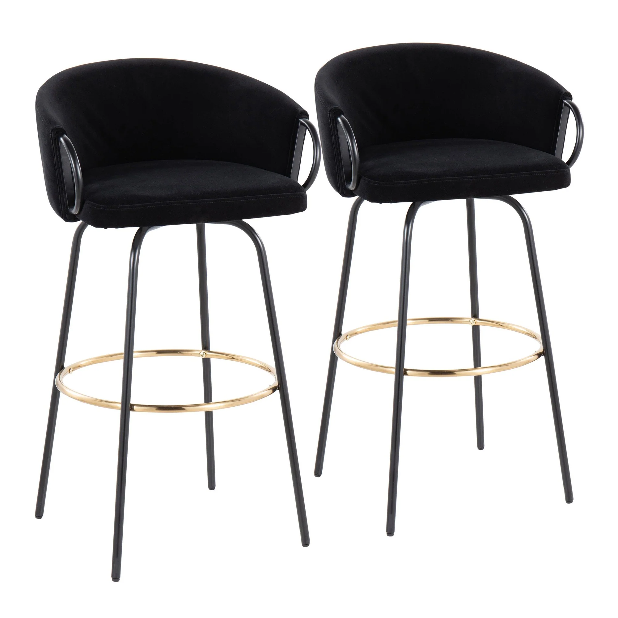 Claire Barstool - Set of 2 Black By LumiSource