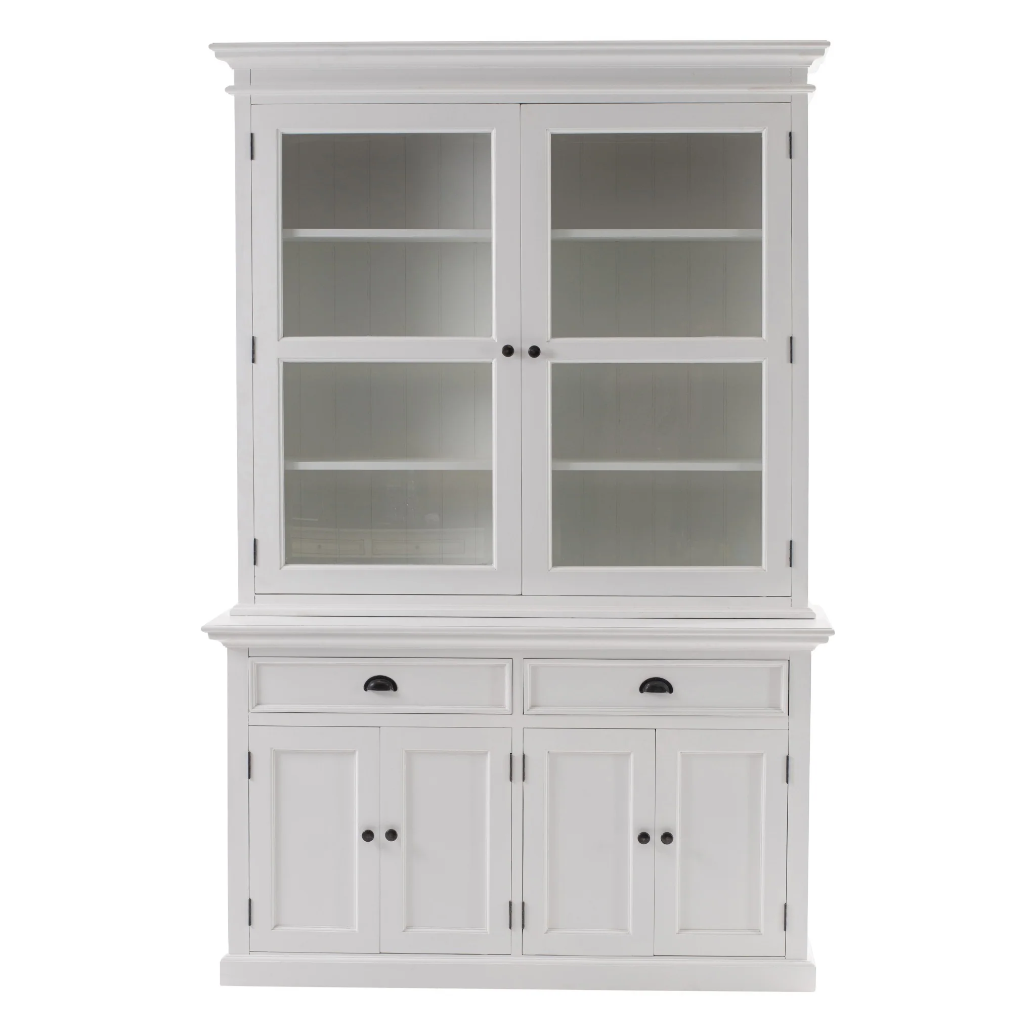 Classic White Glass Display Hutch By Homeroots