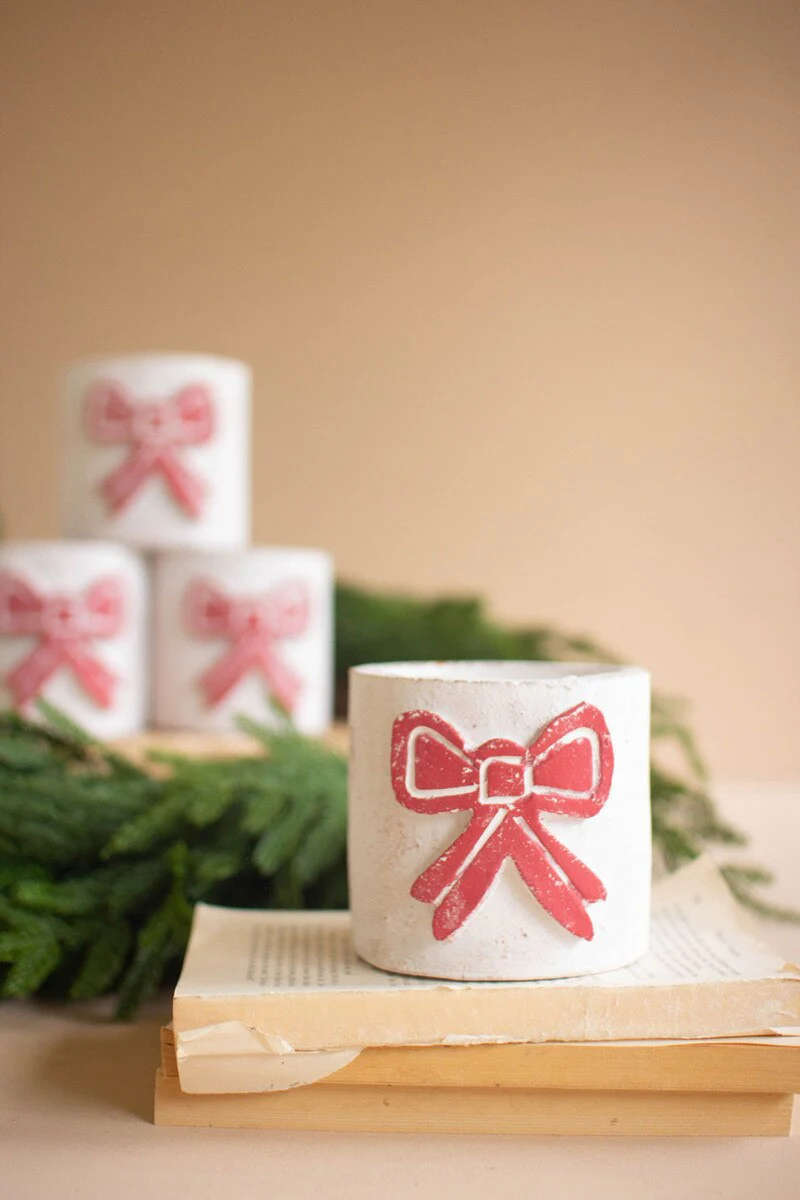 Clay Container - Bow By Kalalou - Image 2