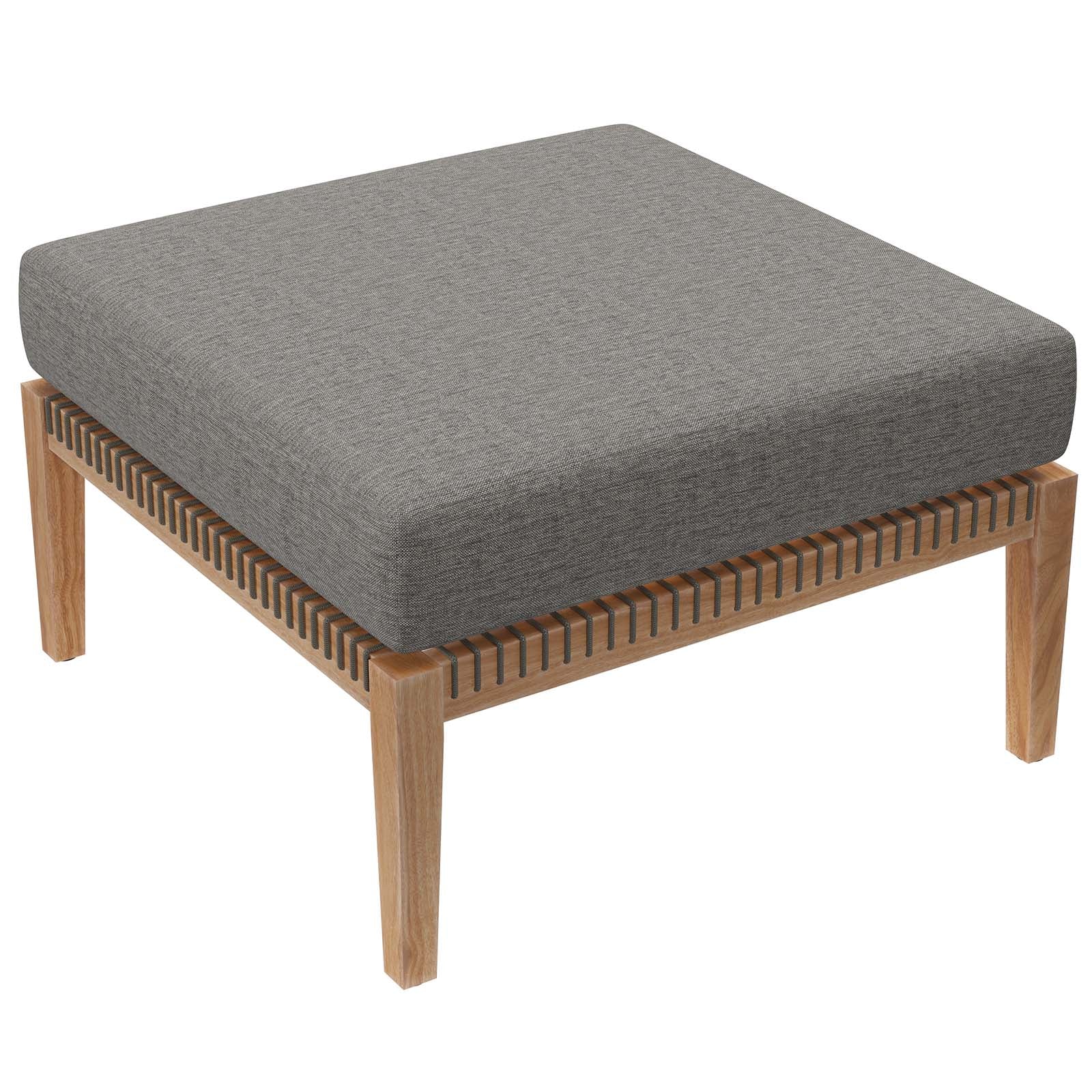 Clearwater Outdoor Patio Teak Wood 6-Piece Sectional Sofa By Modway - EEI-6122 - Image 8