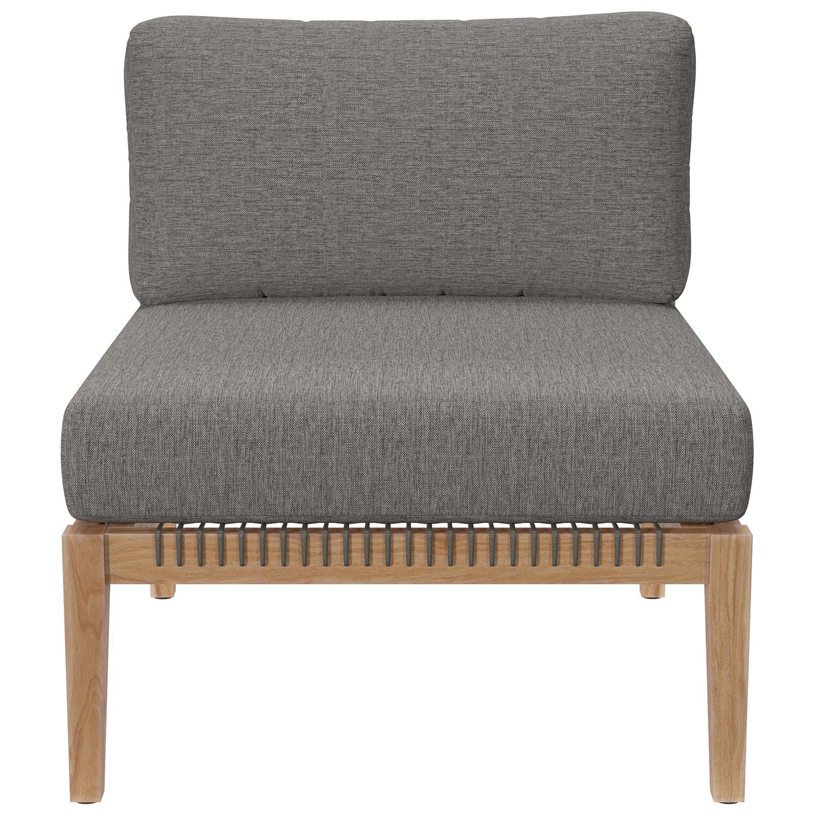 Clearwater Outdoor Patio Teak Wood 6-Piece Sectional Sofa By Modway - EEI-6125 - Image 10