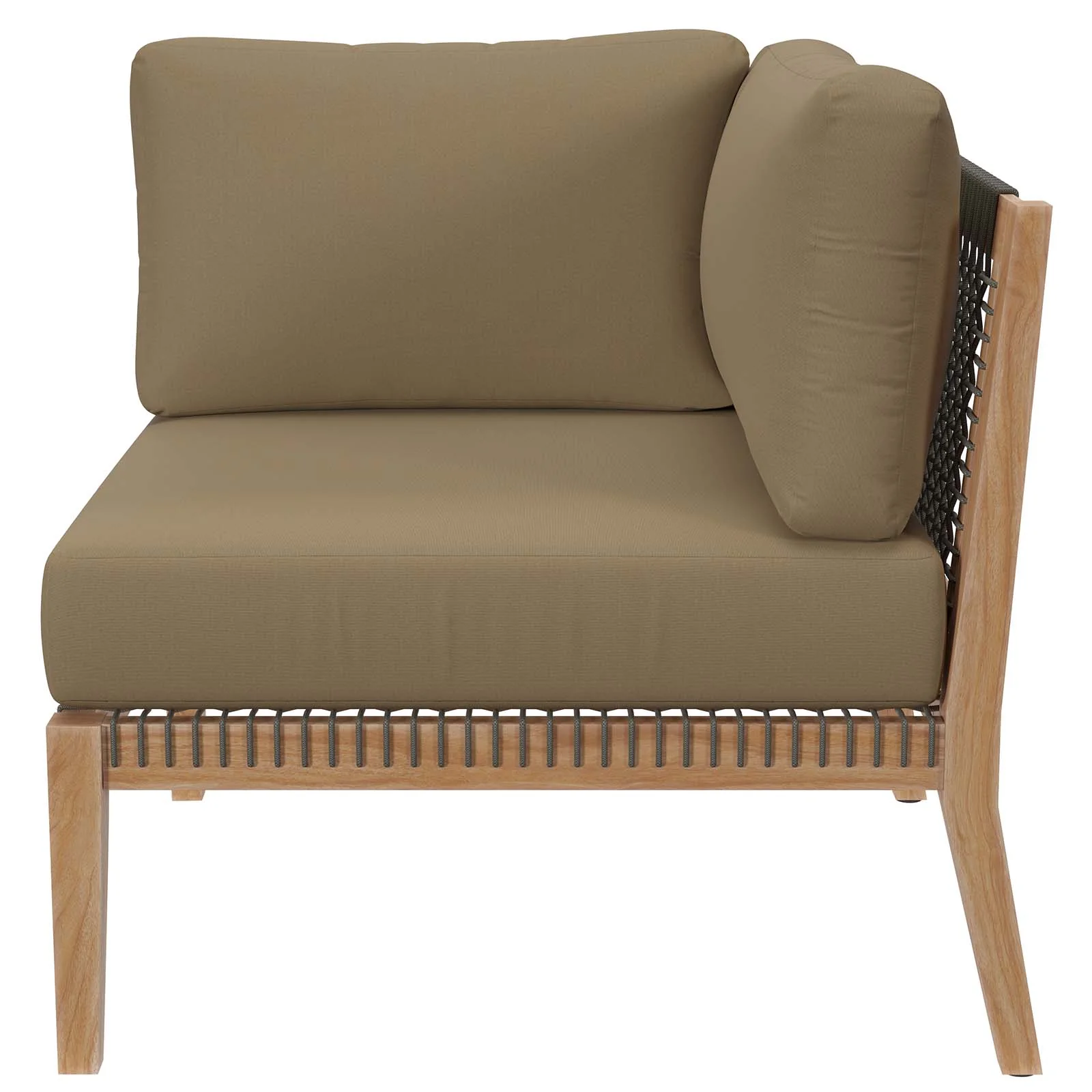 Clearwater Outdoor Patio Teak Wood 6-Piece Sectional Sofa By Modway - EEI-6125 - Image 16