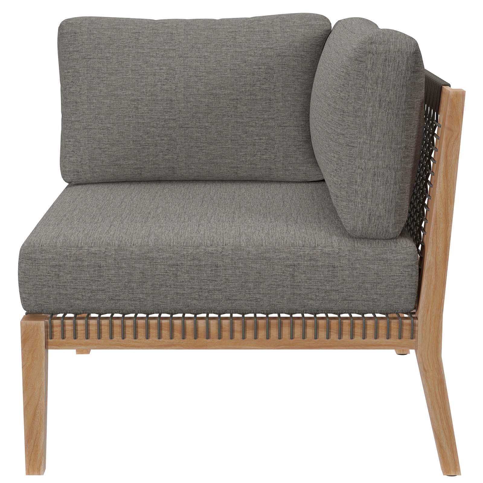 Clearwater Outdoor Patio Teak Wood Loveseat By Modway - EEI-6119 - Image 5