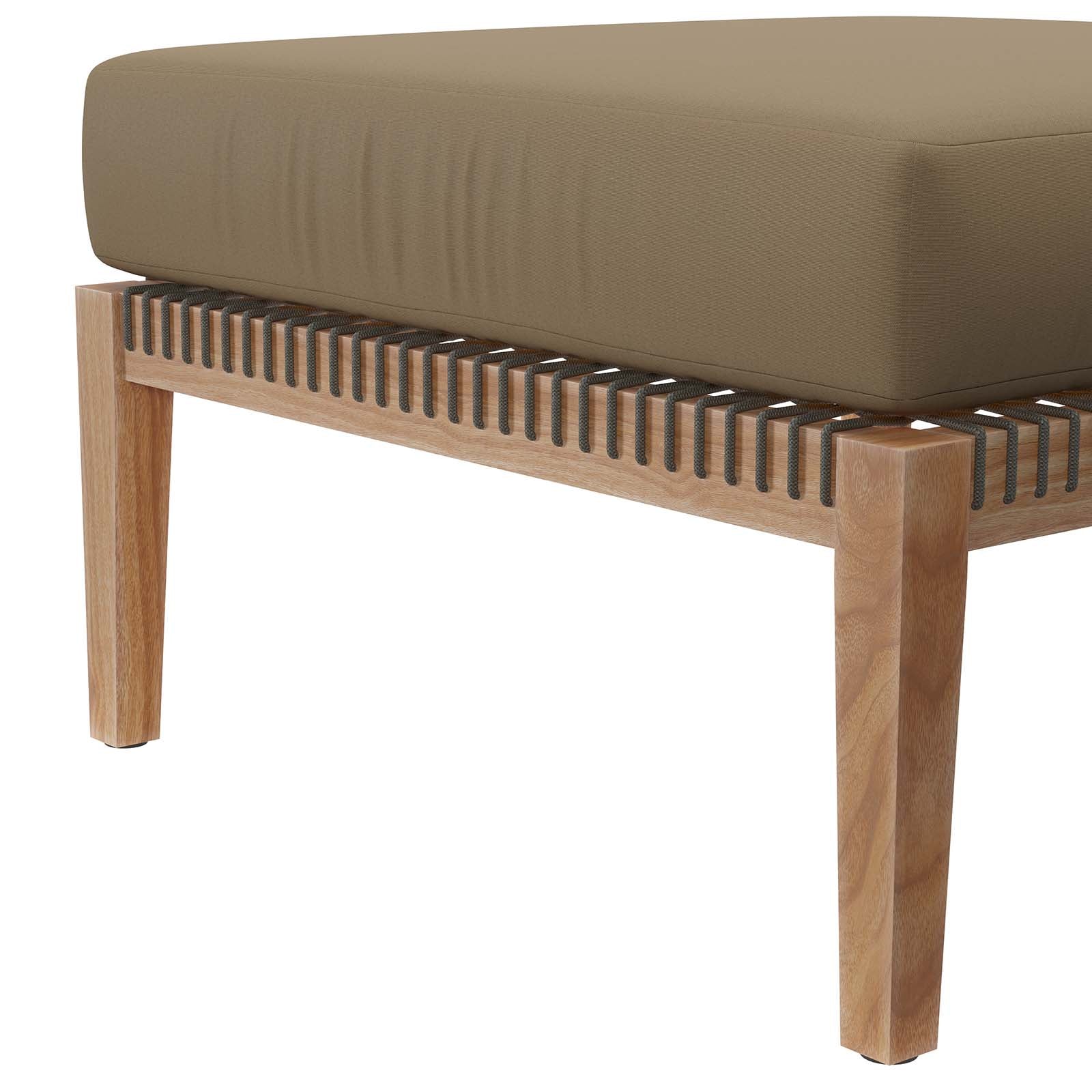 Clearwater Outdoor Patio Teak Wood Ottoman By Modway - EEI-5854 - Image 10