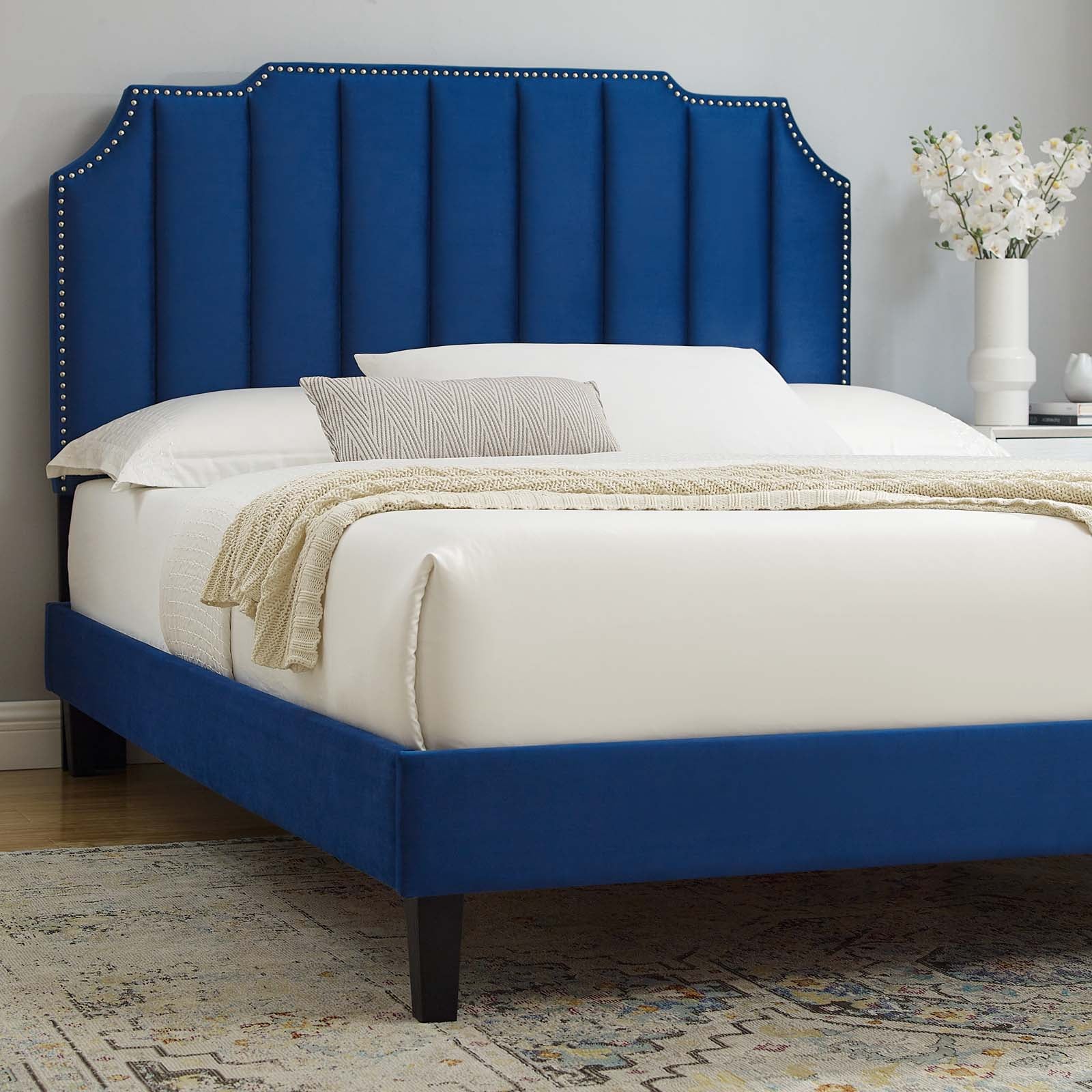 Colette King Performance Velvet Platform Bed By Modway - MOD-7075 - Image 72