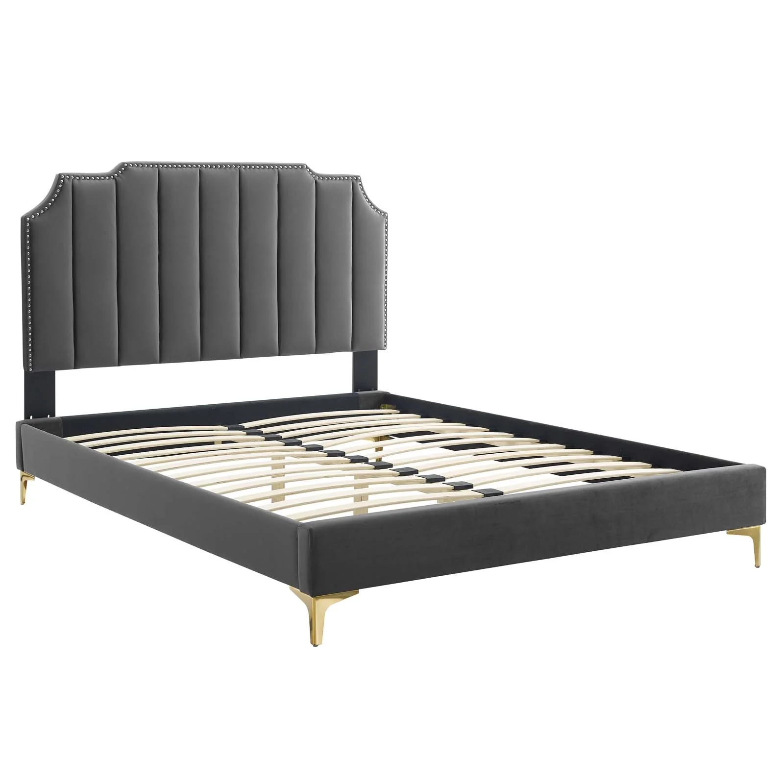Colette Queen Performance Velvet Platform Bed By Modway - MOD-6583 - Image 10