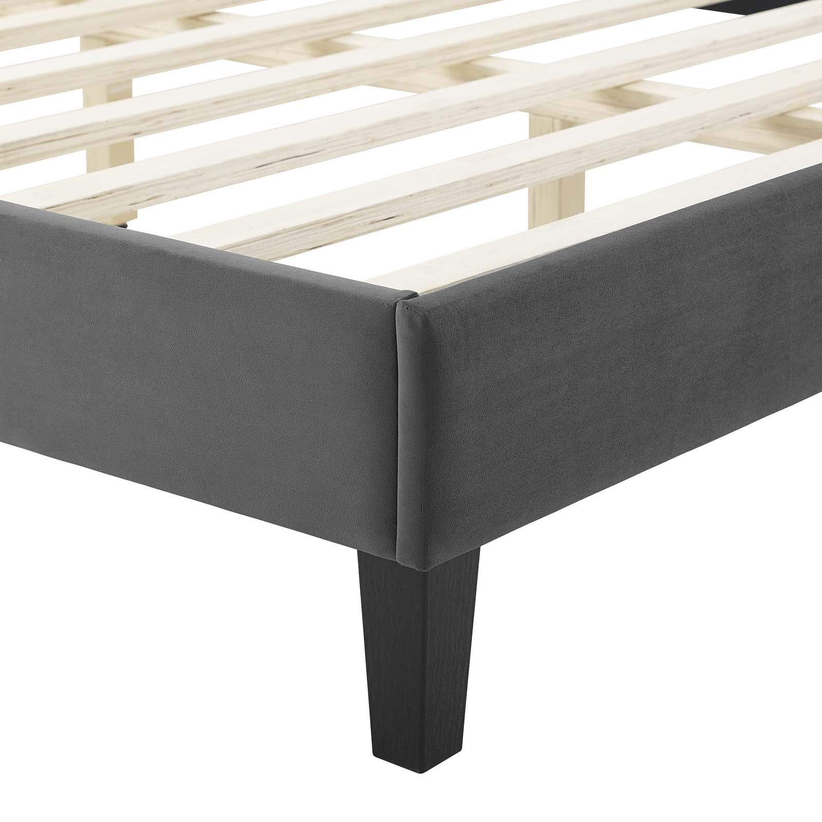 Colette Queen Performance Velvet Platform Bed By Modway - MOD-6585 - Image 13