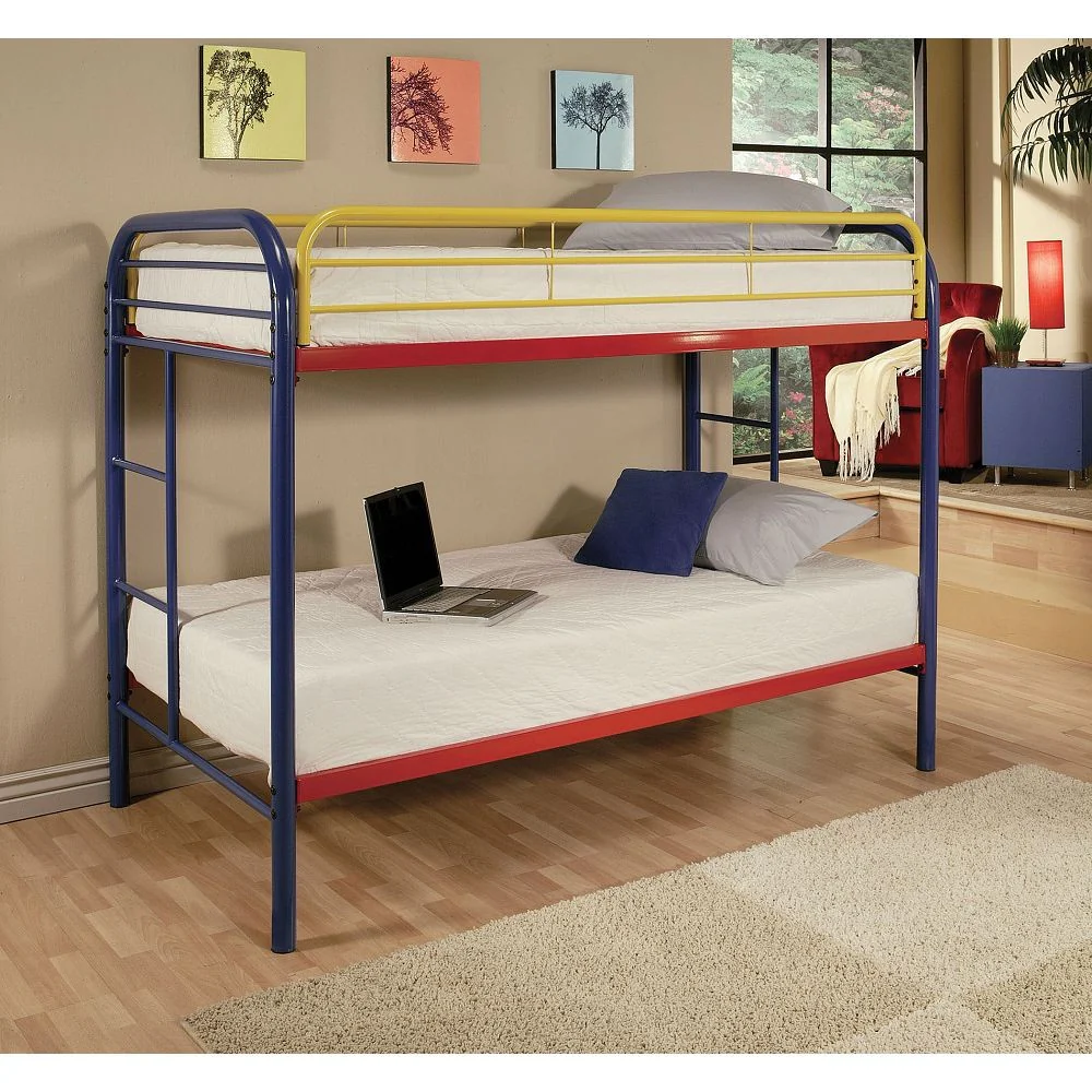 Colorful Twin Over Twin Bunk Bed By Homeroots