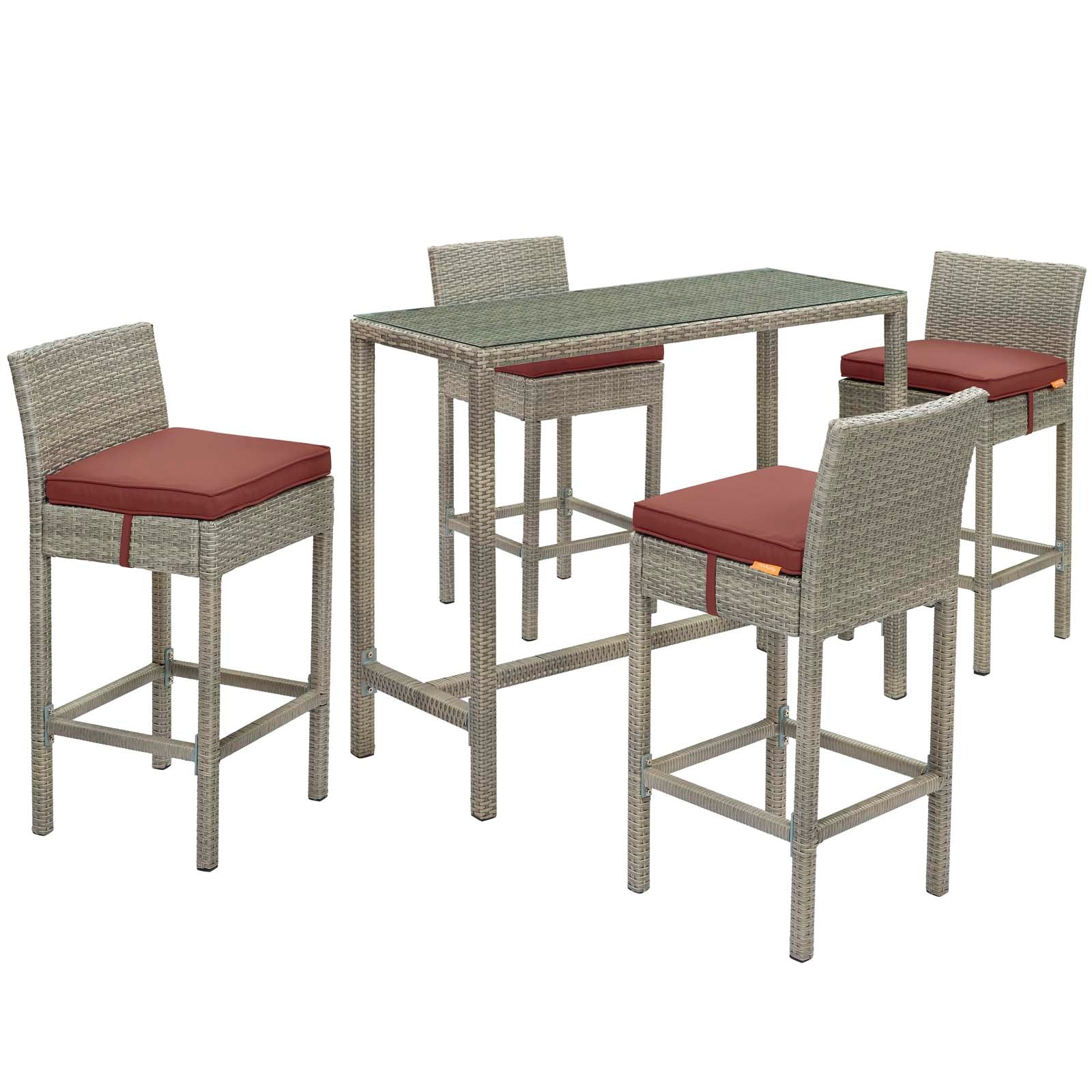 Conduit 5 Piece Outdoor Patio Wicker Rattan Set By Modway - EEI-3722 - Image 15