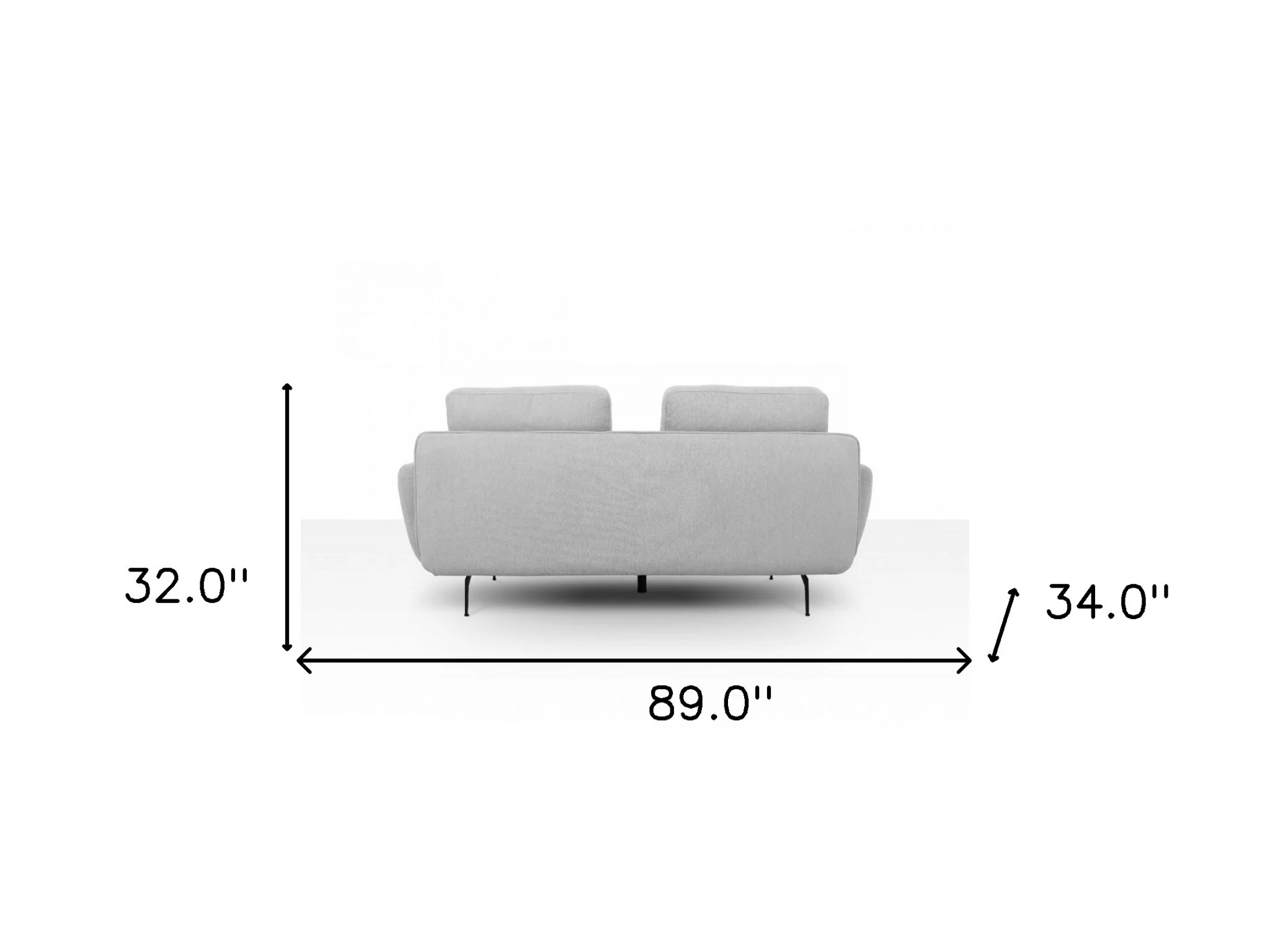 Contempo Retro 89" Creamy Off White Loveseat By Homeroots - Image 14