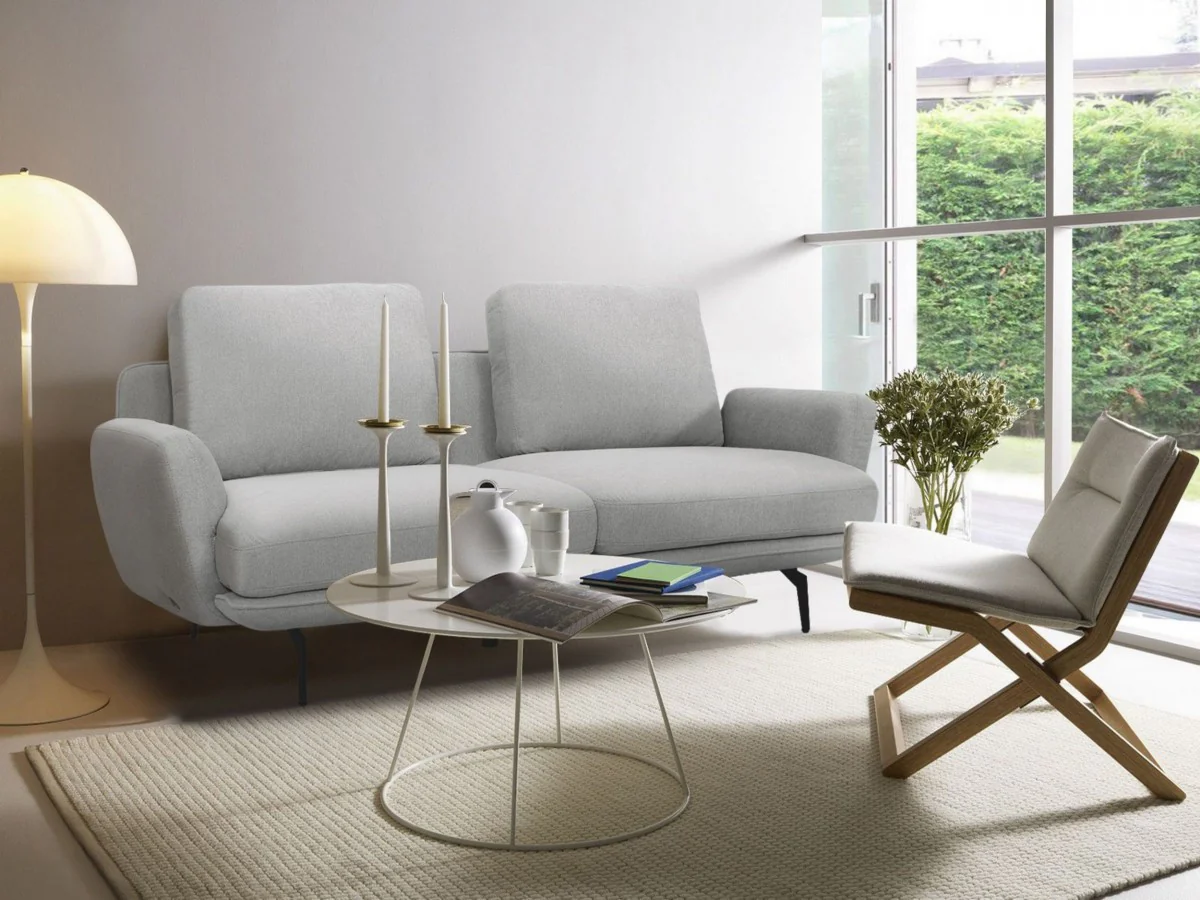 Contempo Retro 89" Creamy Off White Loveseat By Homeroots - Image 9