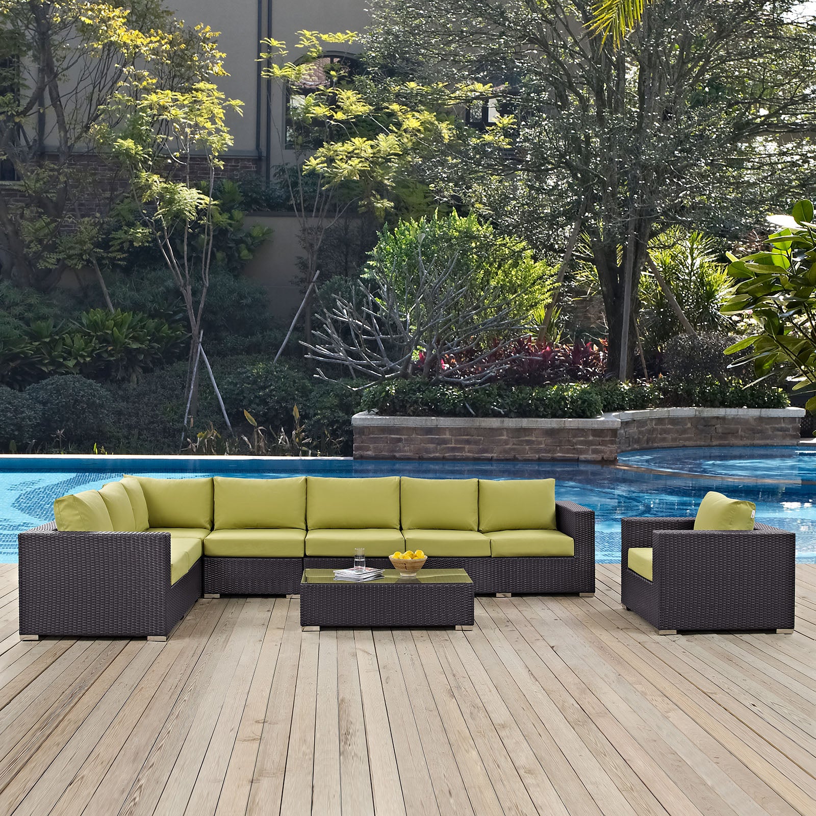 Convene 7 Piece Outdoor Patio Sectional Set By Modway - EEI-2162