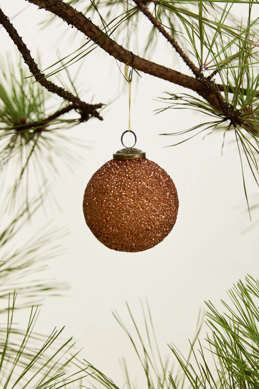 Copper Glitter Ornament Set of 8 By Accent Decor - Image 6