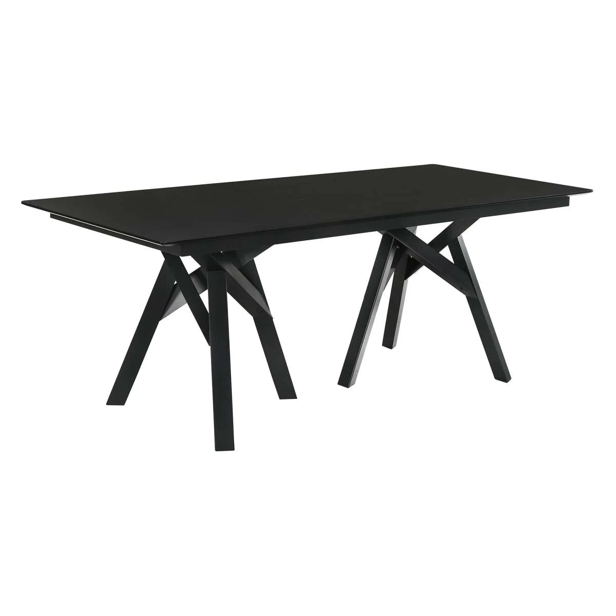 Cortina and Jackie 5 Piece Black Rectangular Dining Set By Armen Living - Image 5