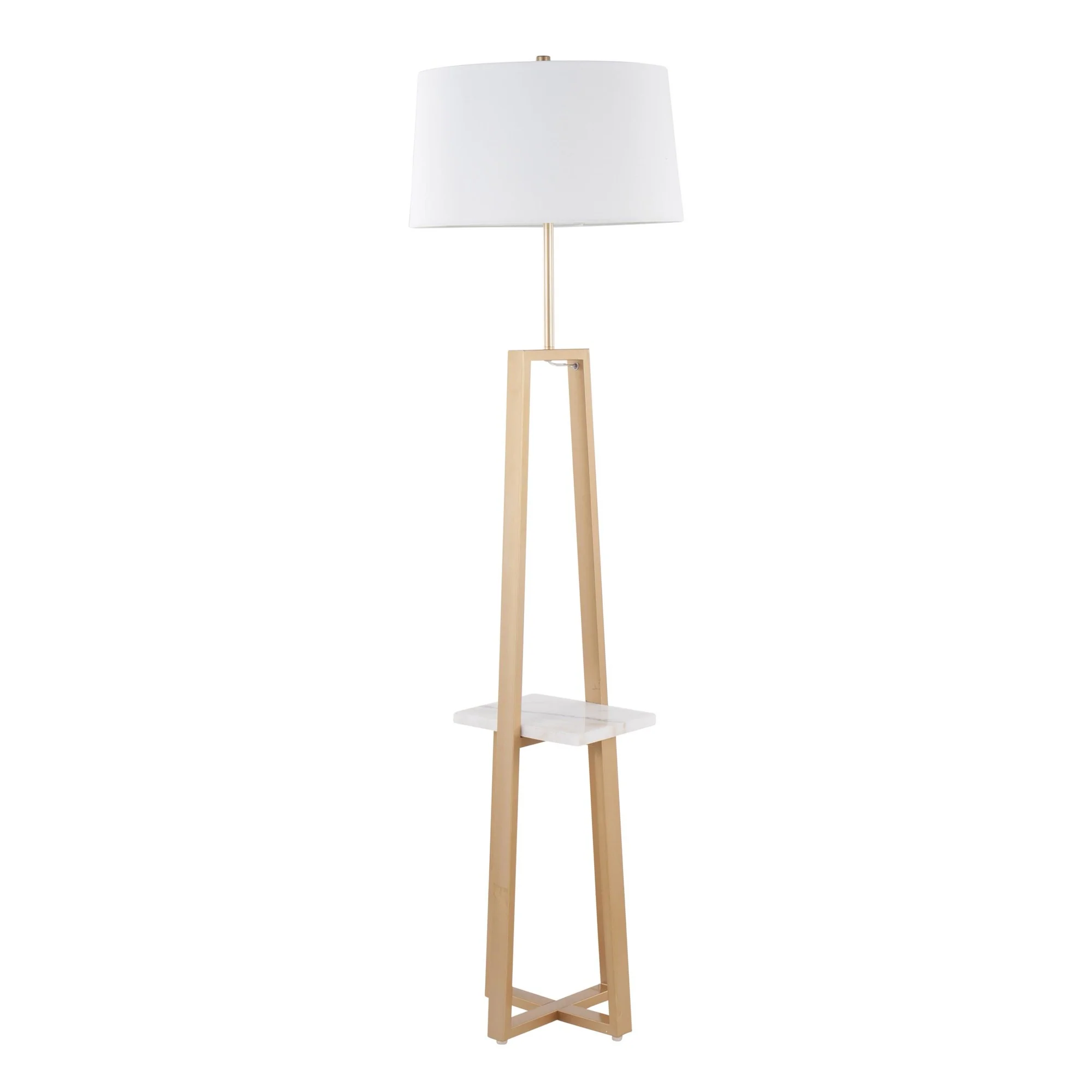 Cosmo Shelf Floor Lamp White By LumiSource