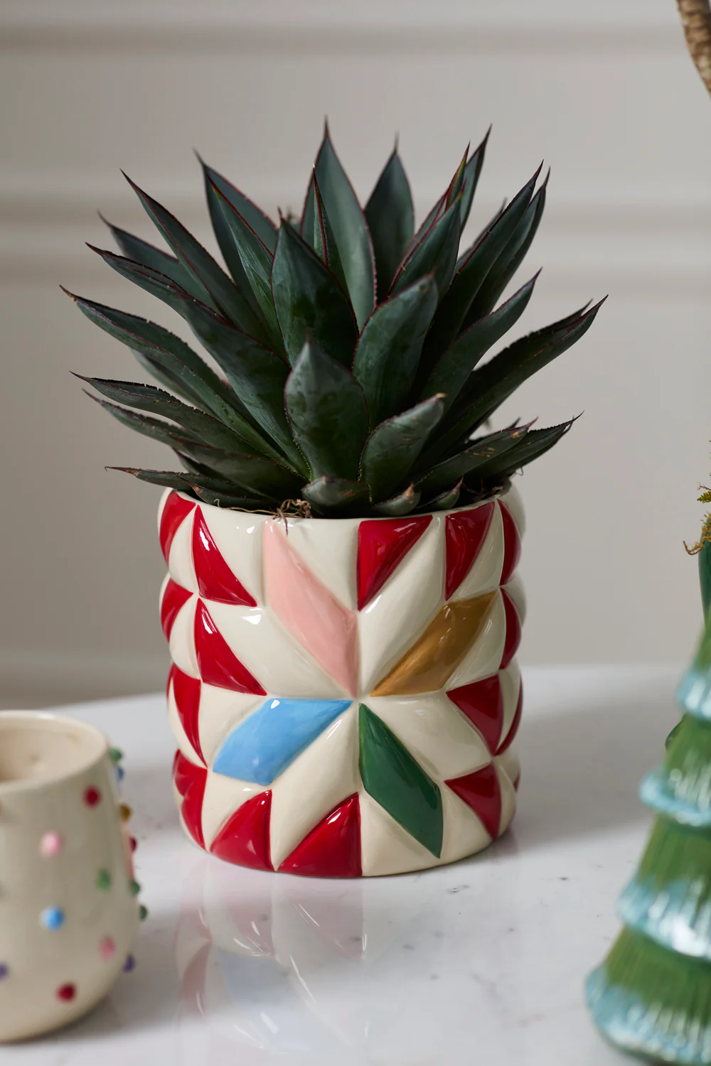 Cozy Quilt Pot Set of 4 By Accent Decor - Image 8