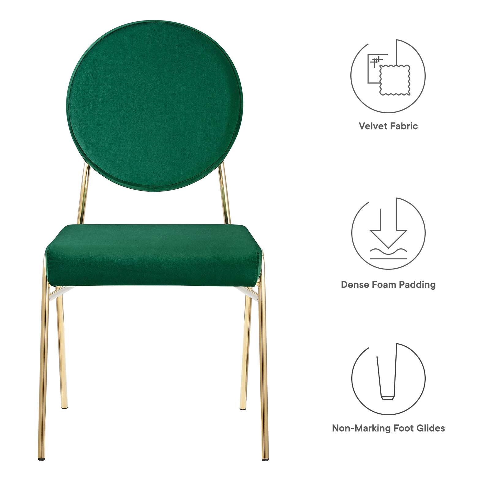 Craft Performance Velvet Dining Side Chair By Modway - EEI-6252 - Image 17