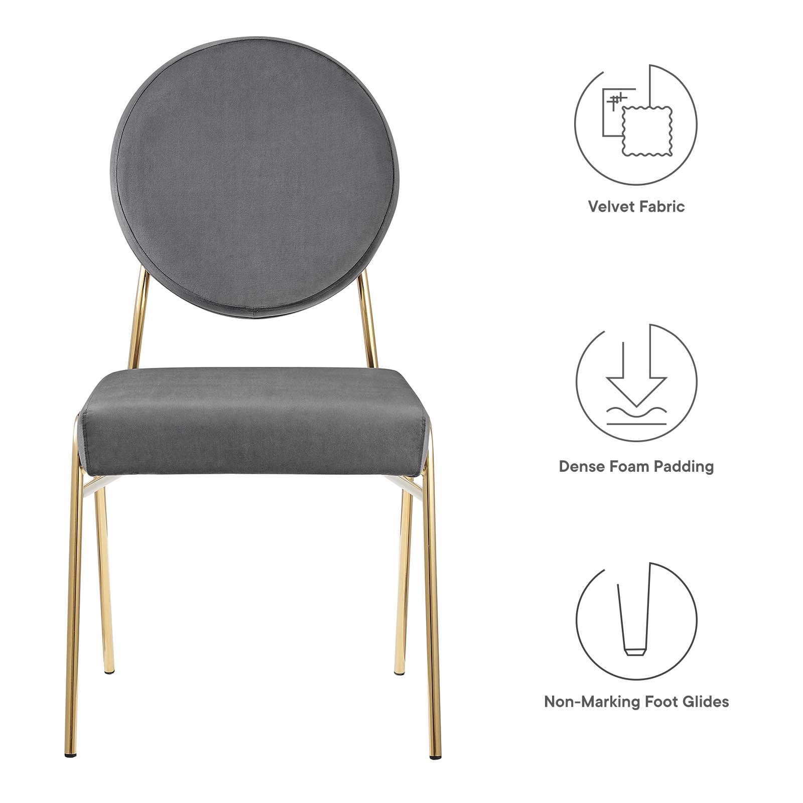 Craft Performance Velvet Dining Side Chairs - Set of 2 By Modway - EEI-6581 - Image 33