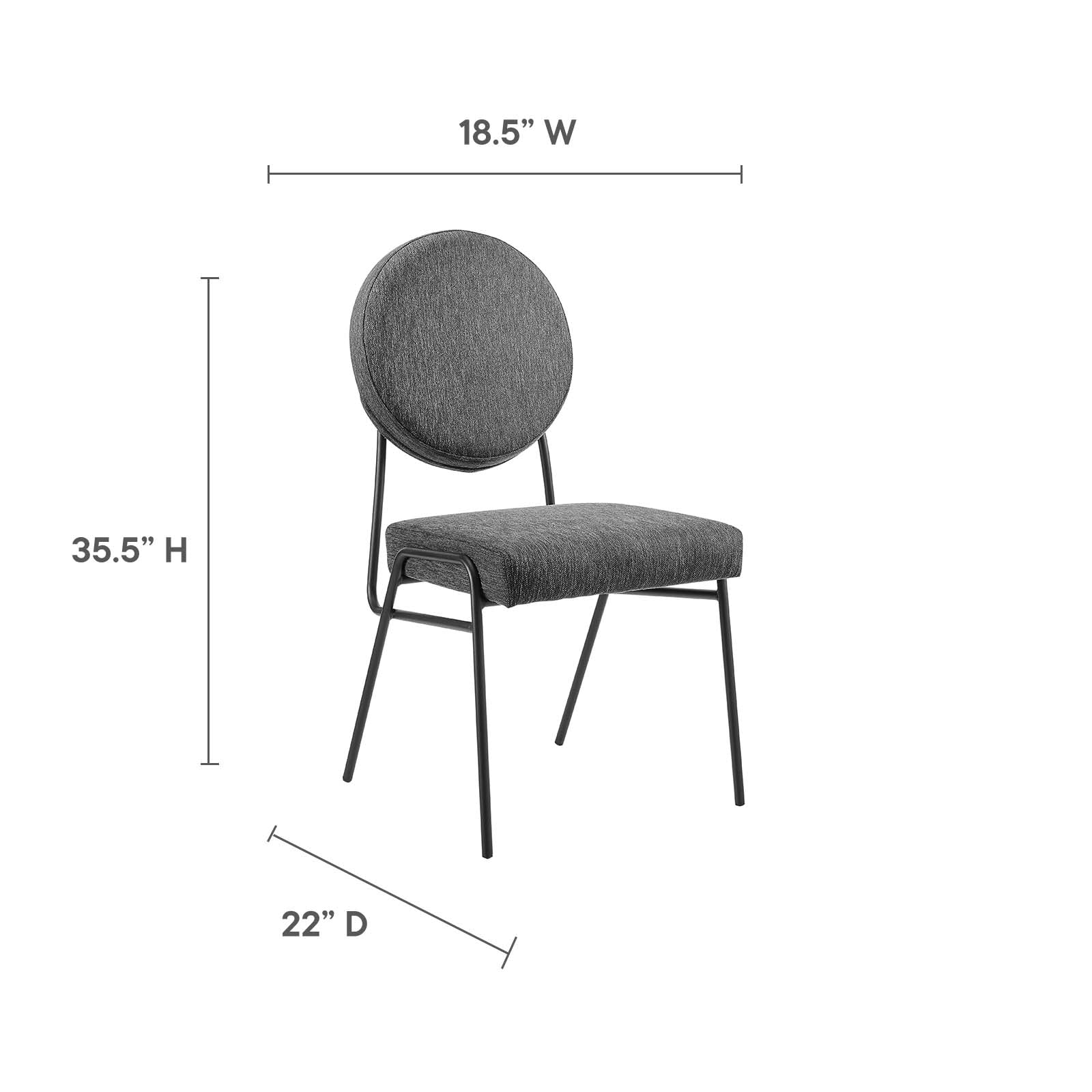 Craft Upholstered Fabric Dining Side Chairs - Set of 2 By Modway - EEI-6582 - Image 19