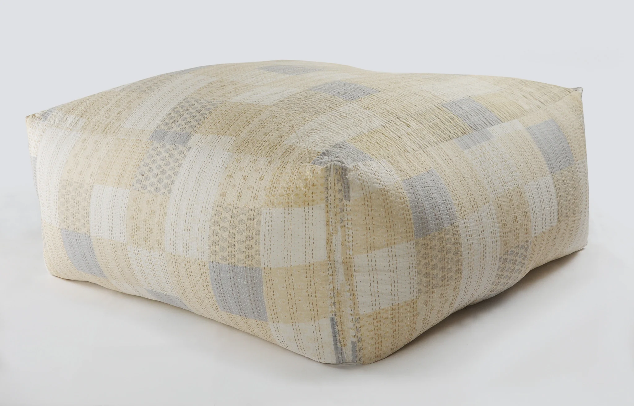 Cream 100% Cotton Ottoman By Homeroots