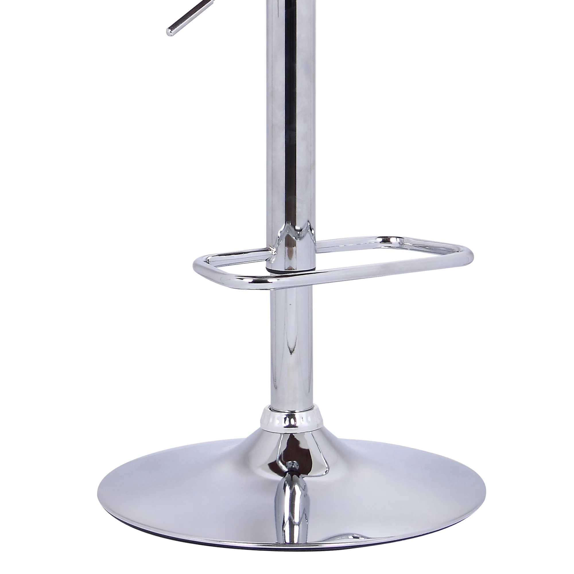 Cream Faux Leather Walnut and Chrome Adjustable Swivel Bar Stool By Homeroots - Image 7