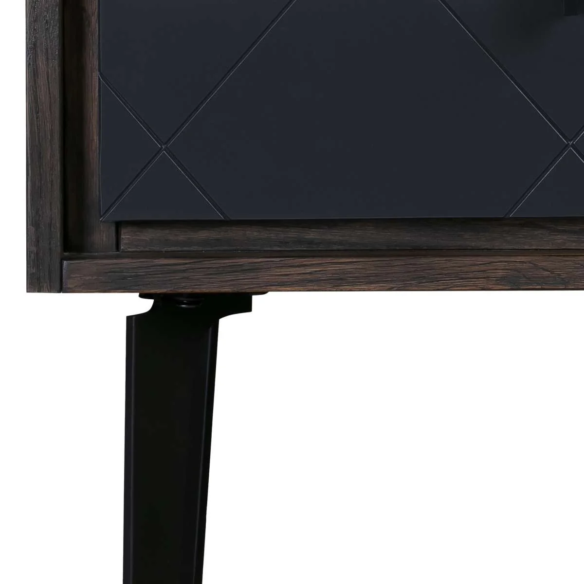 Cross Dark Gray Solid Oak King 3pc Bedroom Set By Armen Living - Image 5