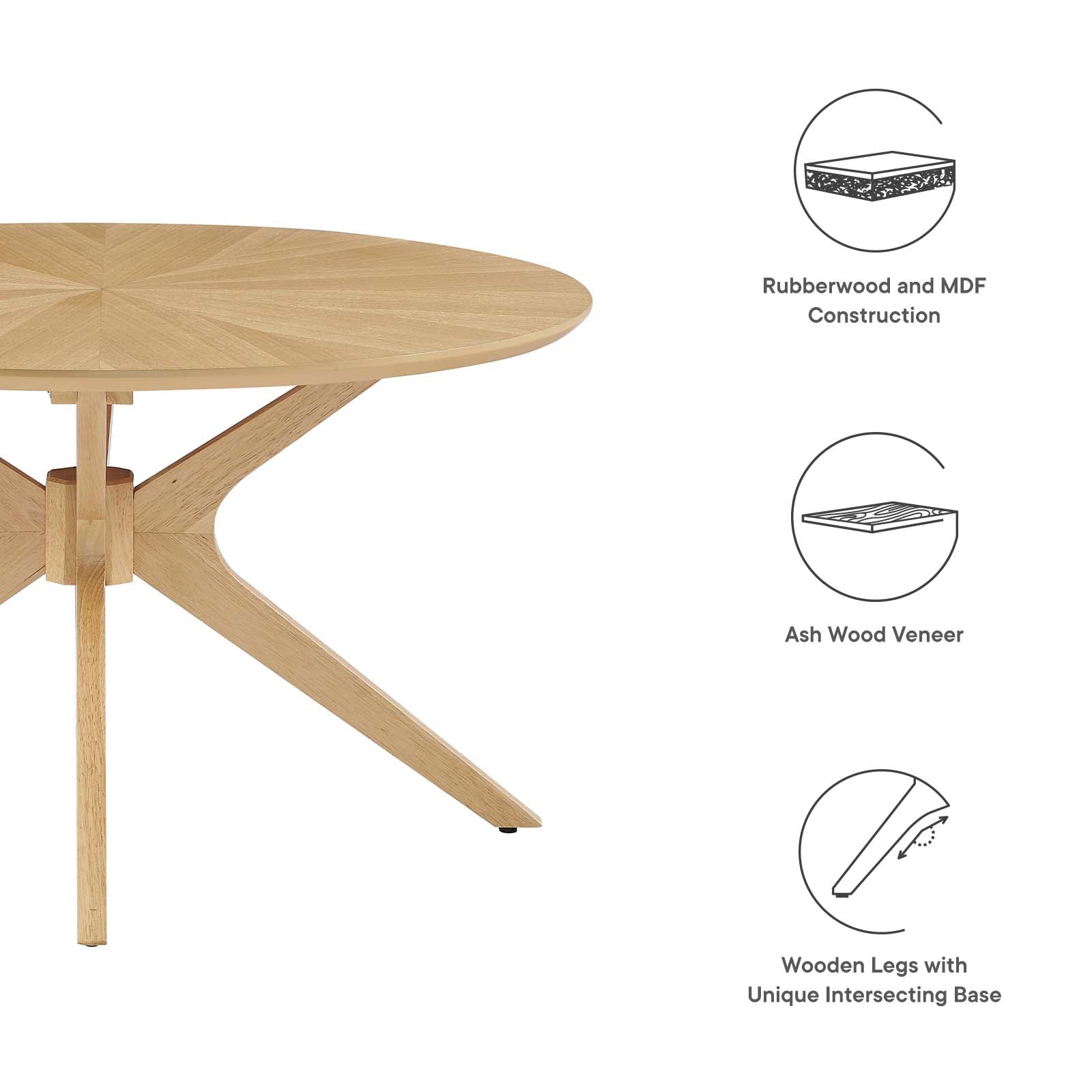 Crossroads Round Wood Coffee Table By Modway - EEI-6557 - Image 7