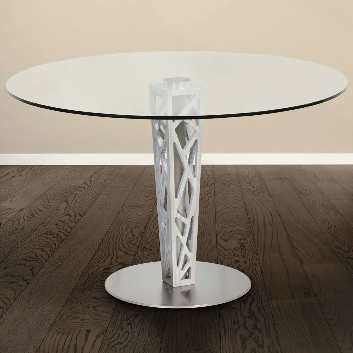 Crystal 48" Round Dining Table By Armen Living
