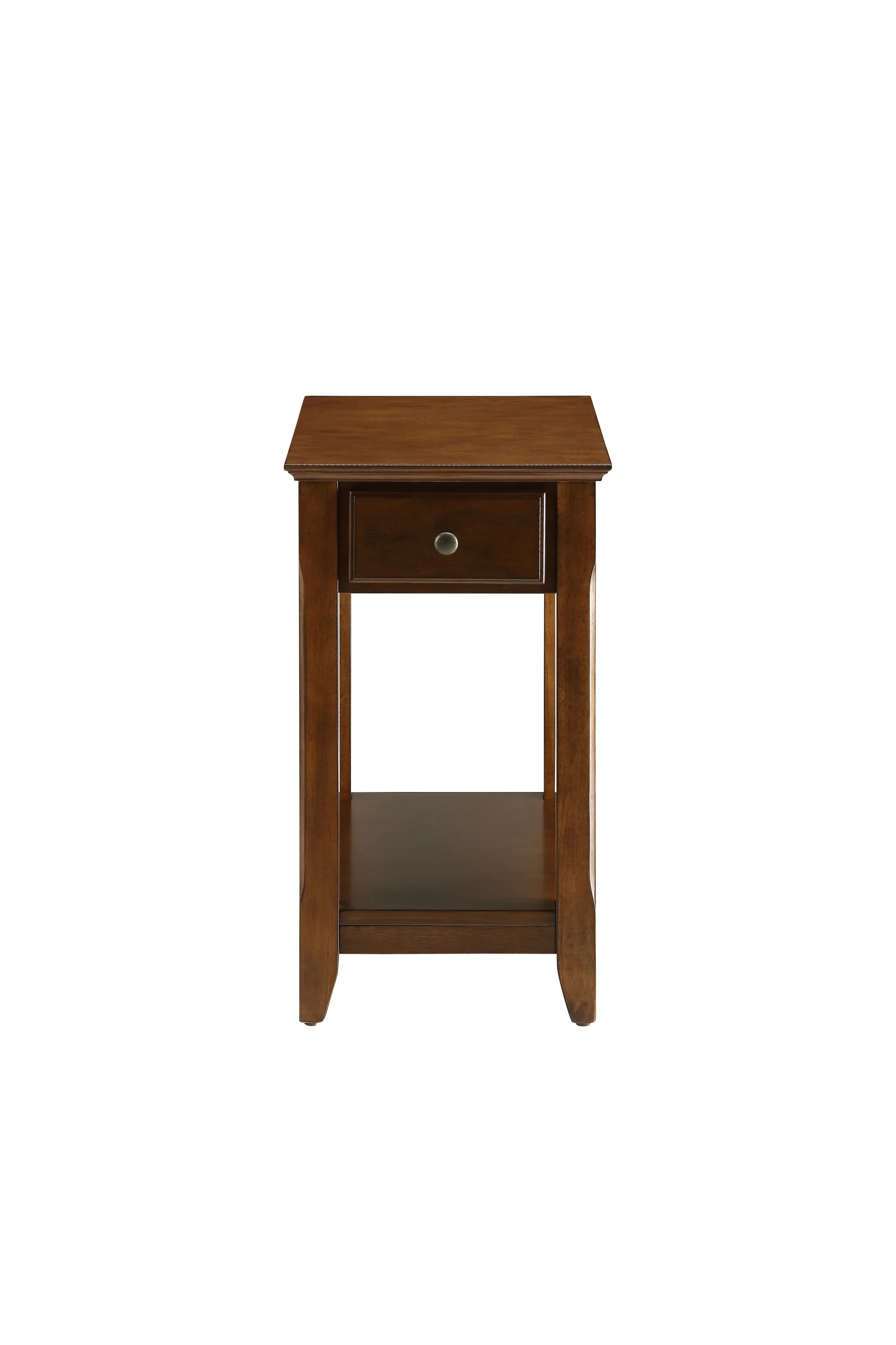 Cutie Compact Walnut Finish Single Drawer End Table By Homeroots
