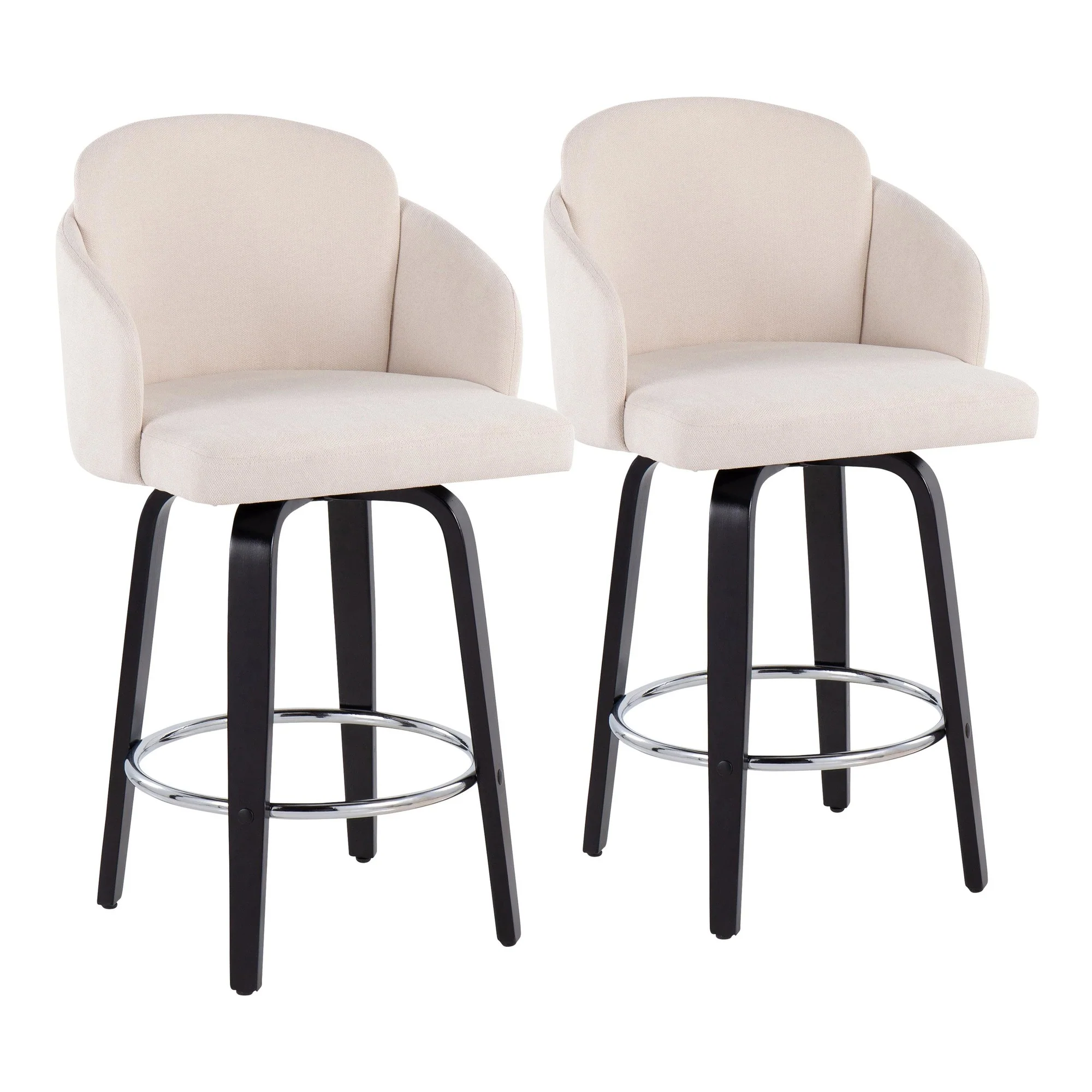 Dahlia Counter Stool - Set of 2 Cream By LumiSource - B26-DAHLIA-R2 BKCR2