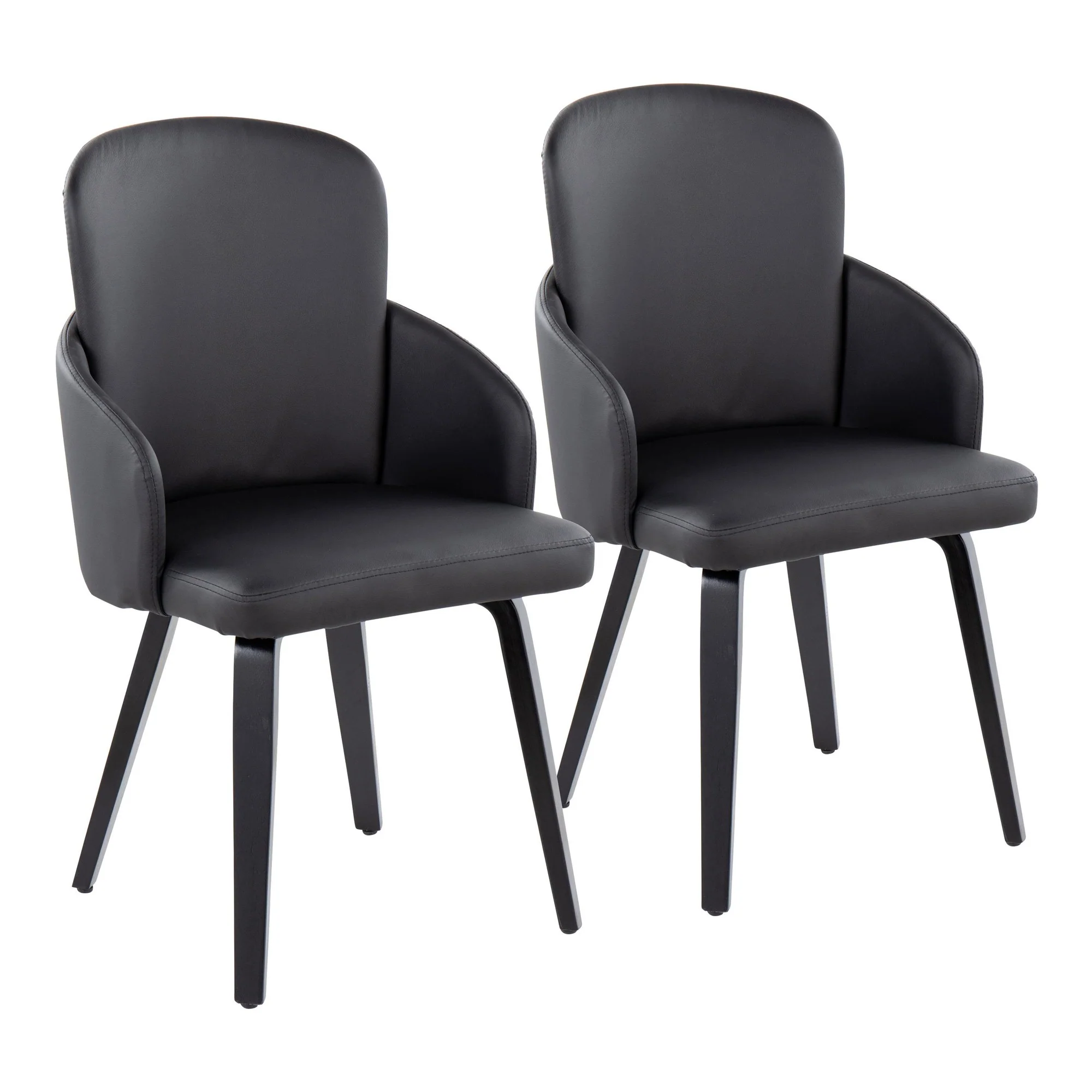 Dahlia Dining Chair - Set of 2 Black By LumiSource - CH-DAHLIA2-W BKBK2