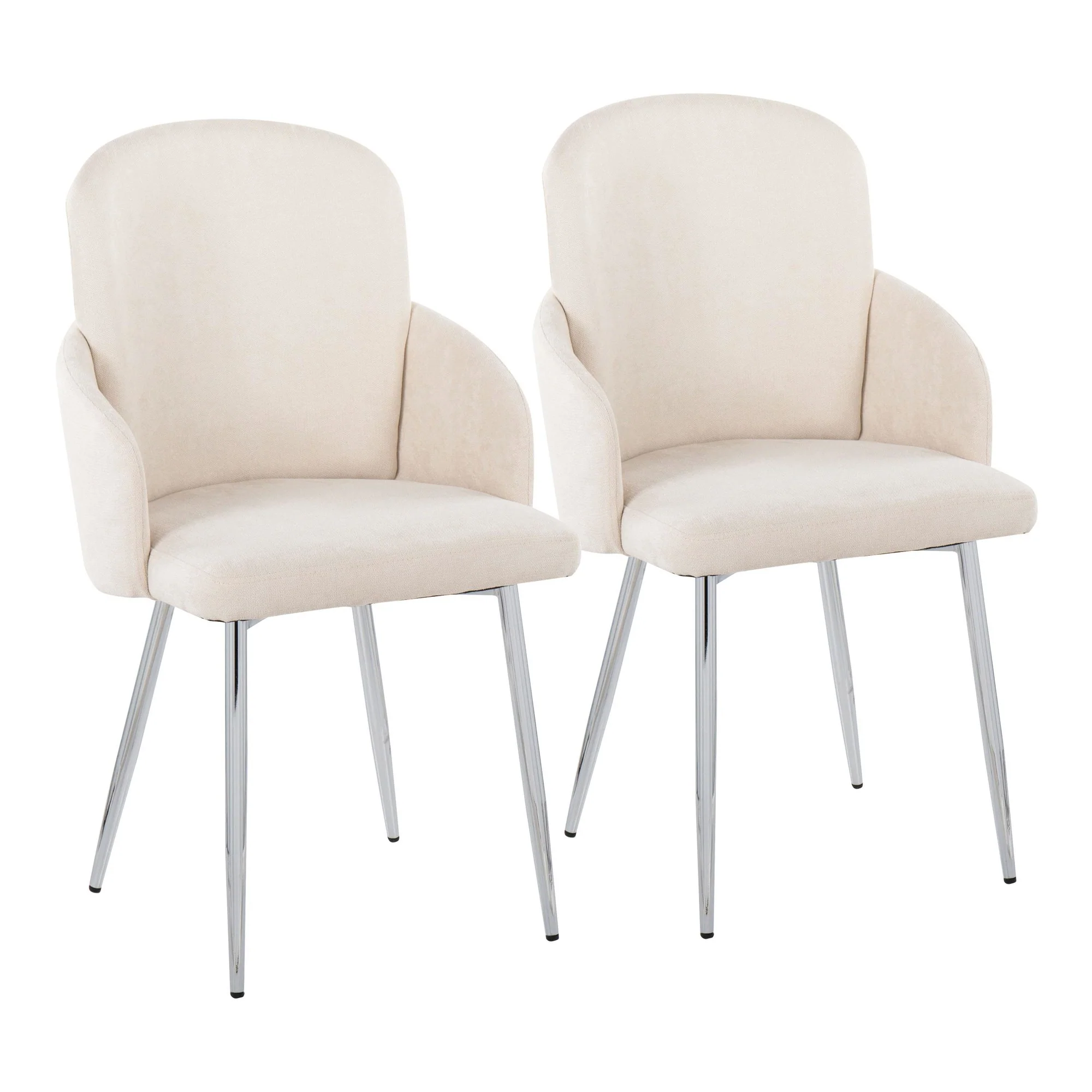 Dahlia Dining Chair - Set of 2 Cream By LumiSource - CH-DAHLIA2 SVFCR2