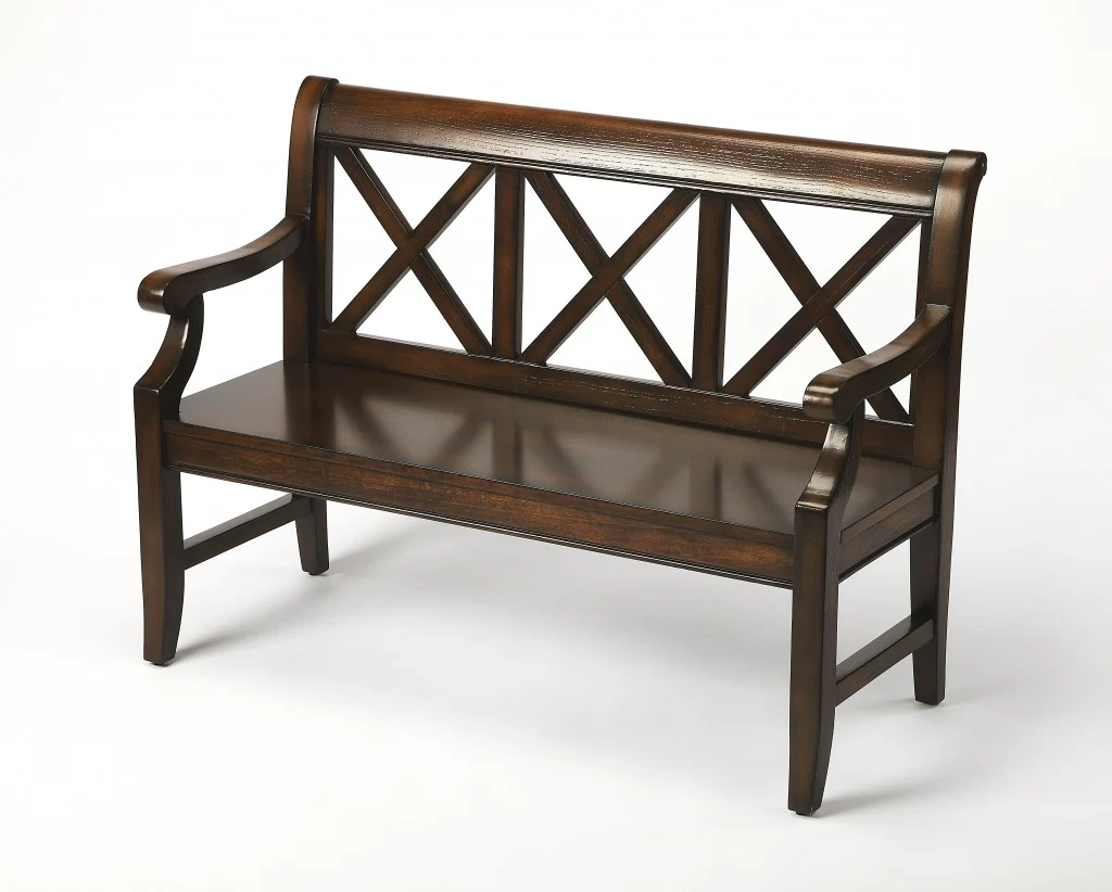 Dark Brown Bench By Homeroots