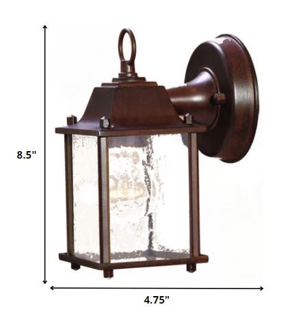 Dark Brown Hanging Waterfall Glass Lantern Wall Light By Homeroots - Image 2