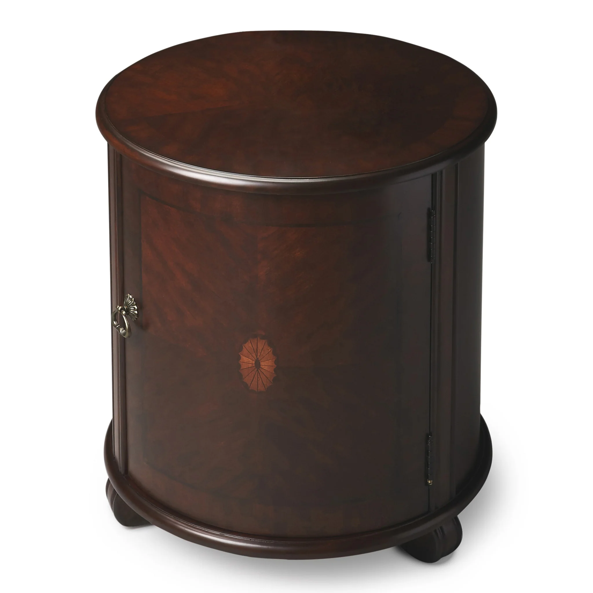 Dark Brown Round End Table By Homeroots