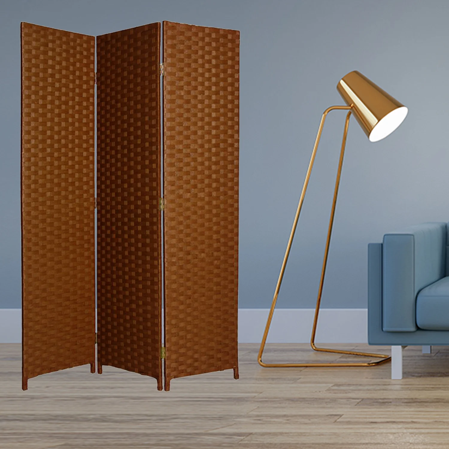 Dark Brown Wood 3 Panel Screen By Homeroots