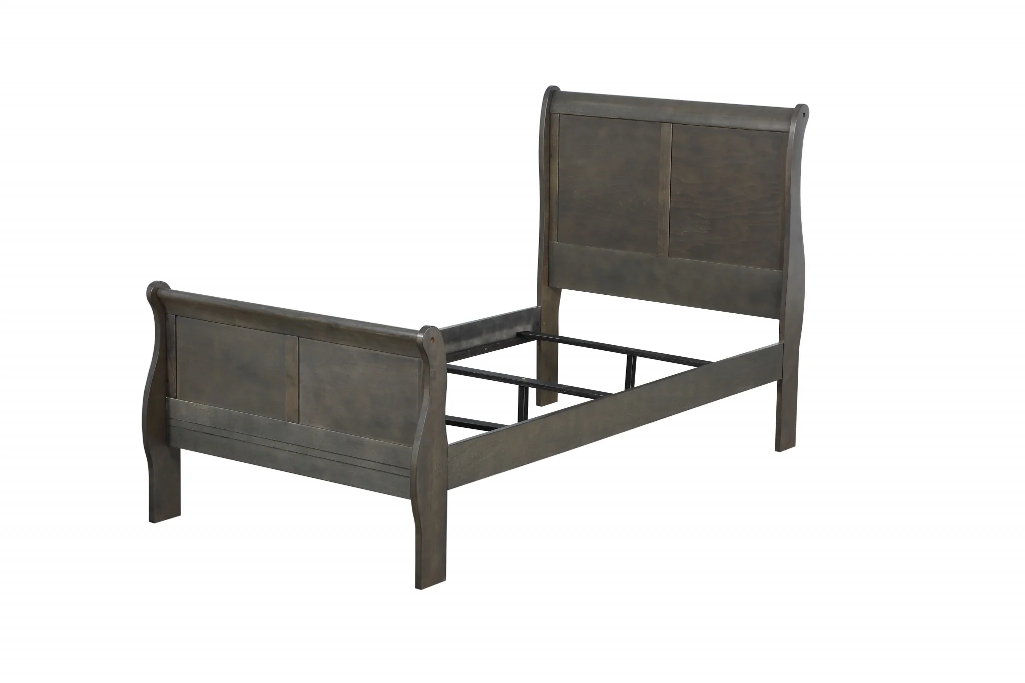 Dark Gray Wood Full Bed By Homeroots - Image 2