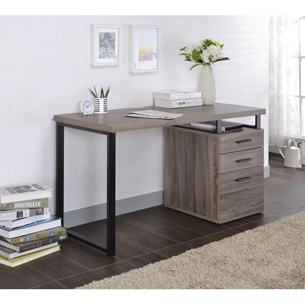 Dark Oak Pvc Desk By Homeroots